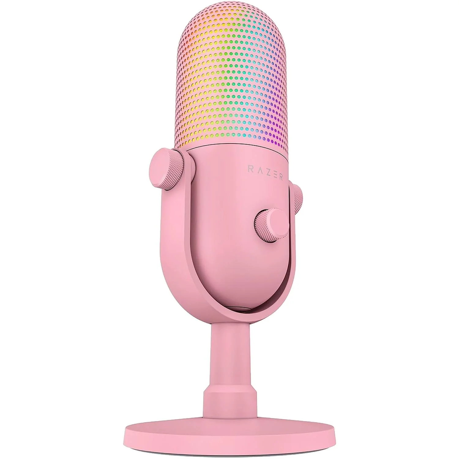 Microfono Gamer RAZER Seiren V3 Chroma RGB 20Hz–20000Hz USB Sensor Touch Silent Cuarzo Rosa - Image 4