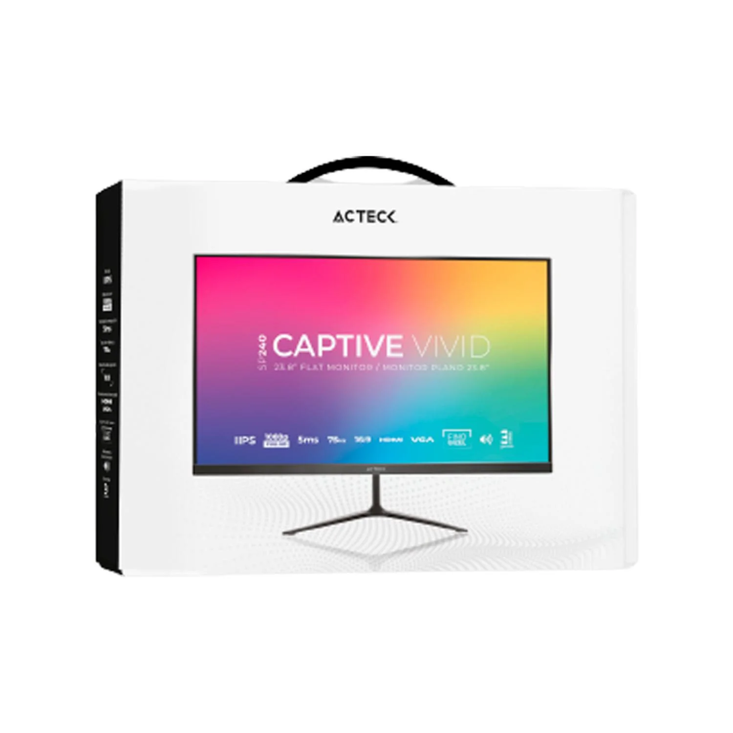 Monitor Gamer 23.8 ACTECK CAPTIVE VIVID SP240 5ms 75Hz Full HD IPS LED VGA HDMI Bocinas AC-933841 - Image 6
