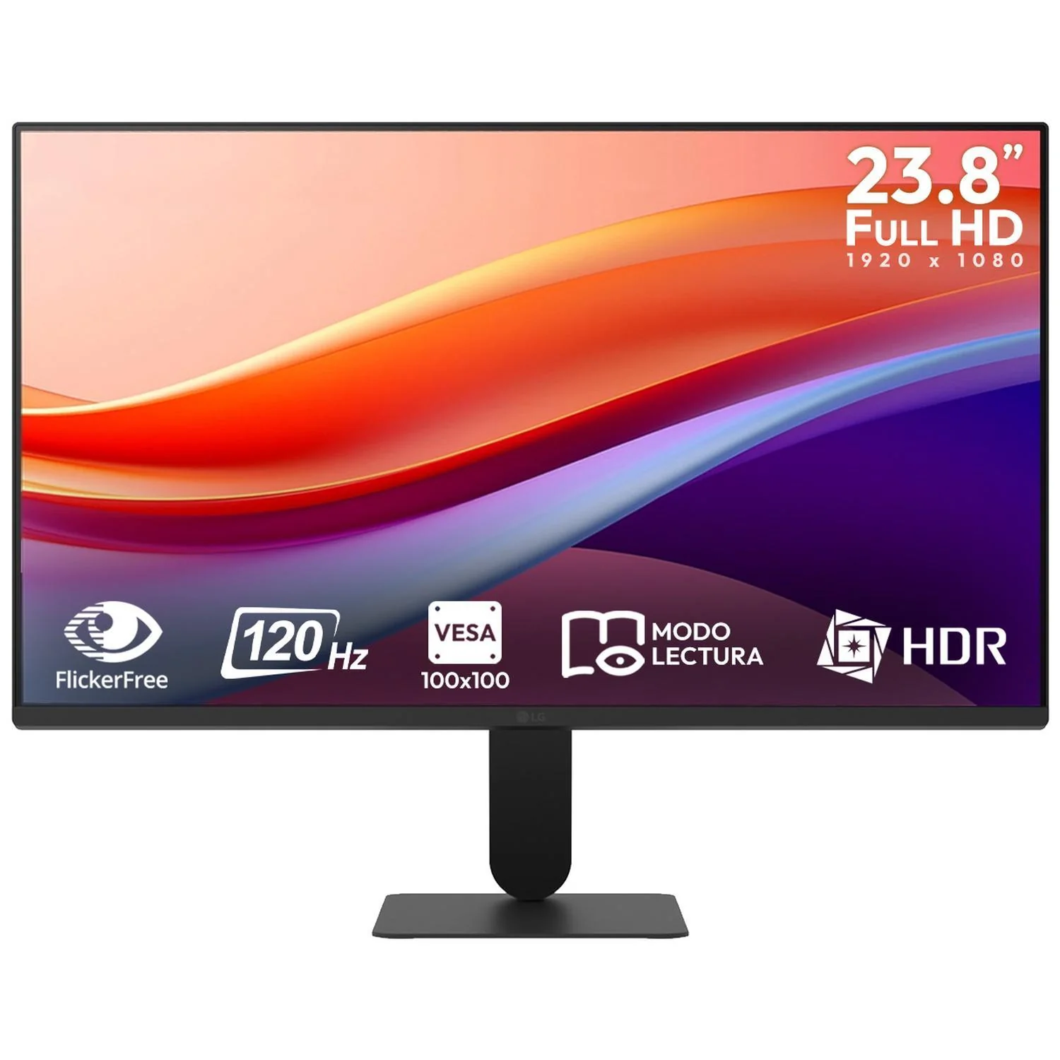 Monitor 23.8" LG 24U411A-B IPS FHD 1920x1080 120Hz 5ms HDMI D-Sub Open Box Productividad Diaria