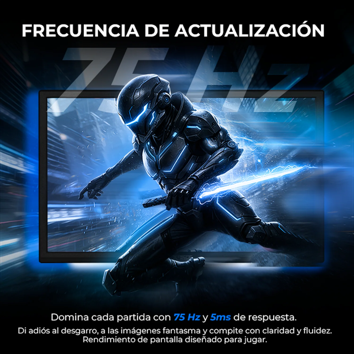 Monitor 23.8" XTREME PC GAMING Infinite Work FHD 75Hz 5ms VA VGA HDMI Negro MXT24KNF Gaming Casual y Oficina - Image 4