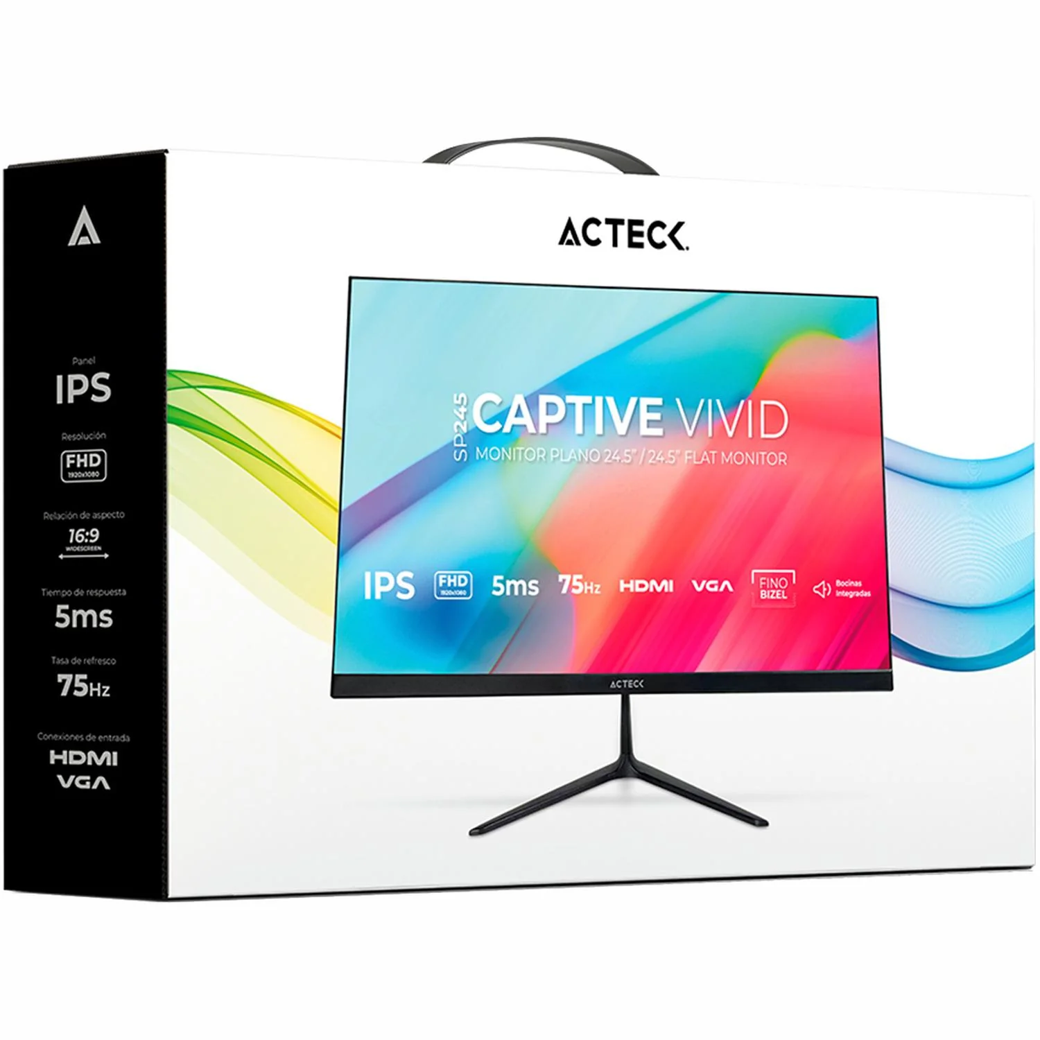 Monitor 24.5 ACTECK CAPTIVE VIVID SP245 5ms 75Hz Full HD IPS LED Altavoces Integrados HDMI AC-943178 - Image 5