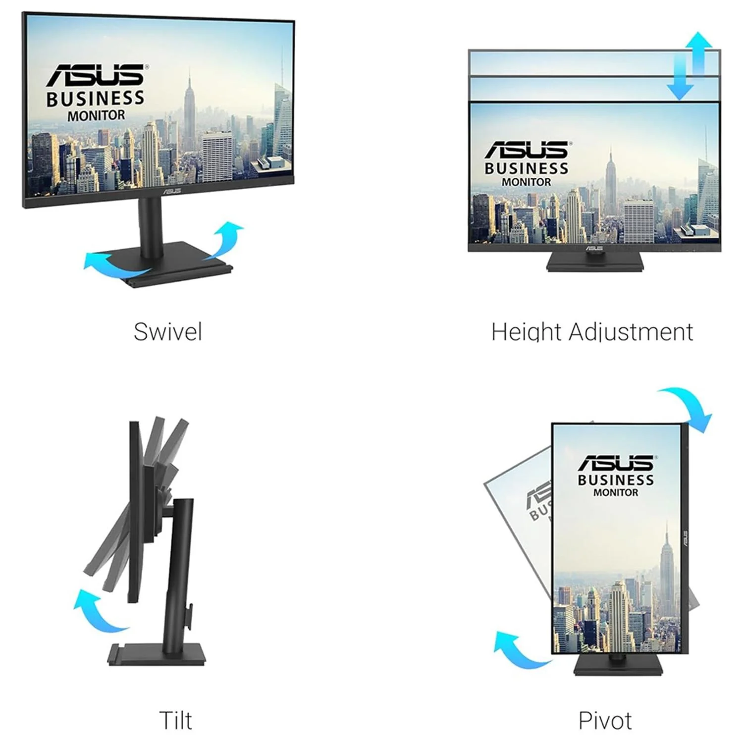 Monitor 24 ASUS Profesional VA24DQFS 1ms 100Hz Full HD IPS LED HDMI DP VGA Pivote Altavoz - Image 4