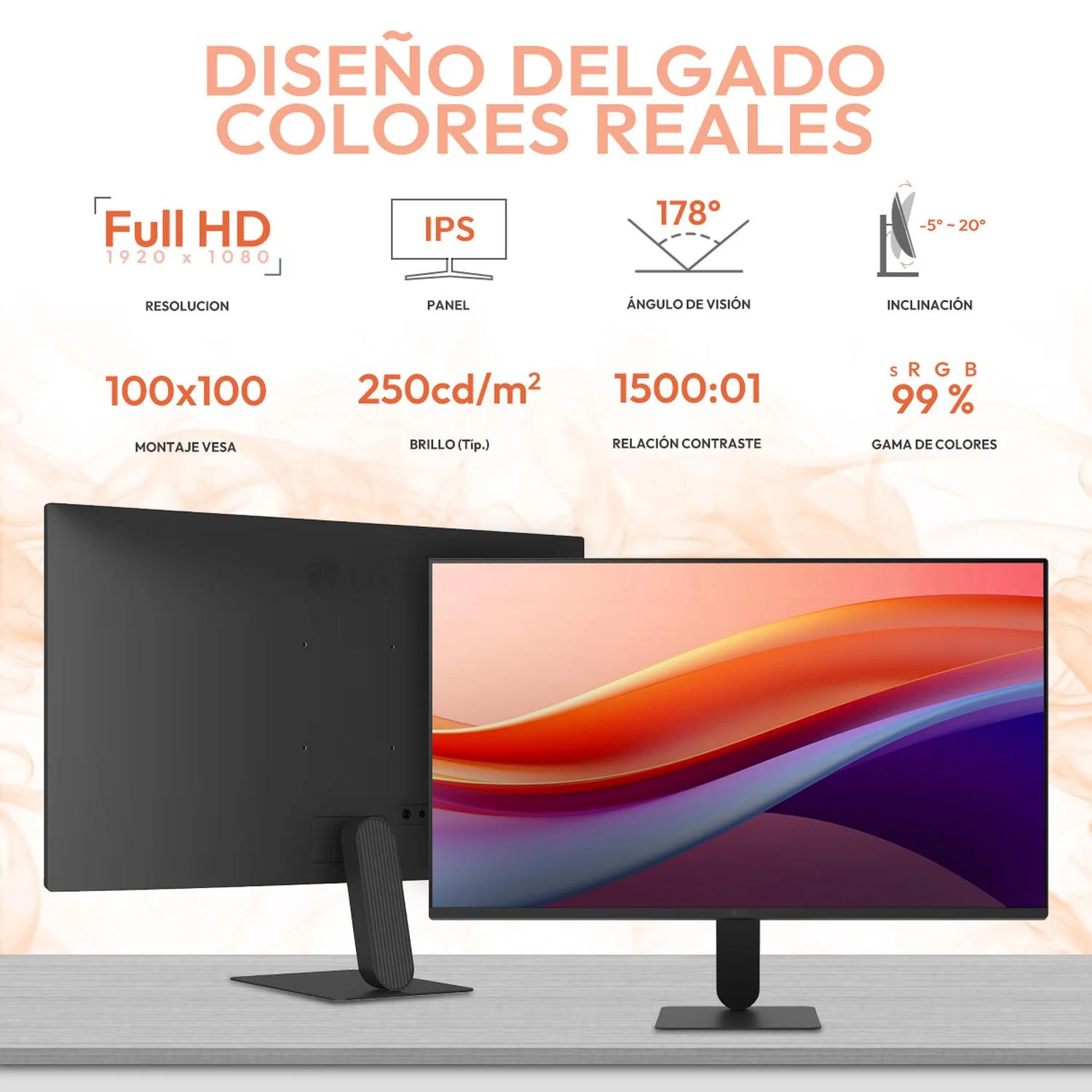 Monitor 27" LG 27U411A-B 5ms 120Hz Panel IPS Full HD HDMI D-Sub - Image 2