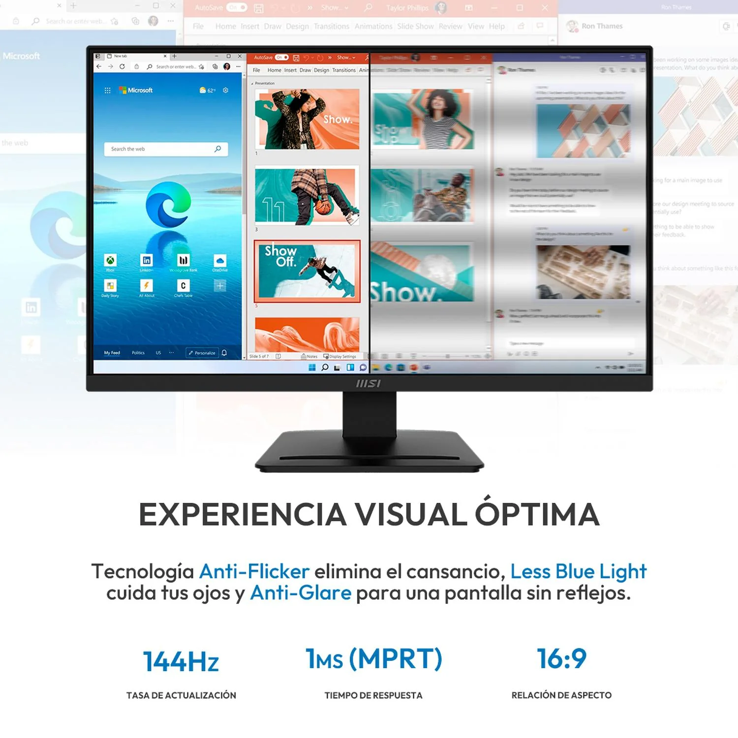 Monitor 27" MSI PRO MP273L E14 1ms 144Hz Full HD IPS HDMI 2.0 - Image 3