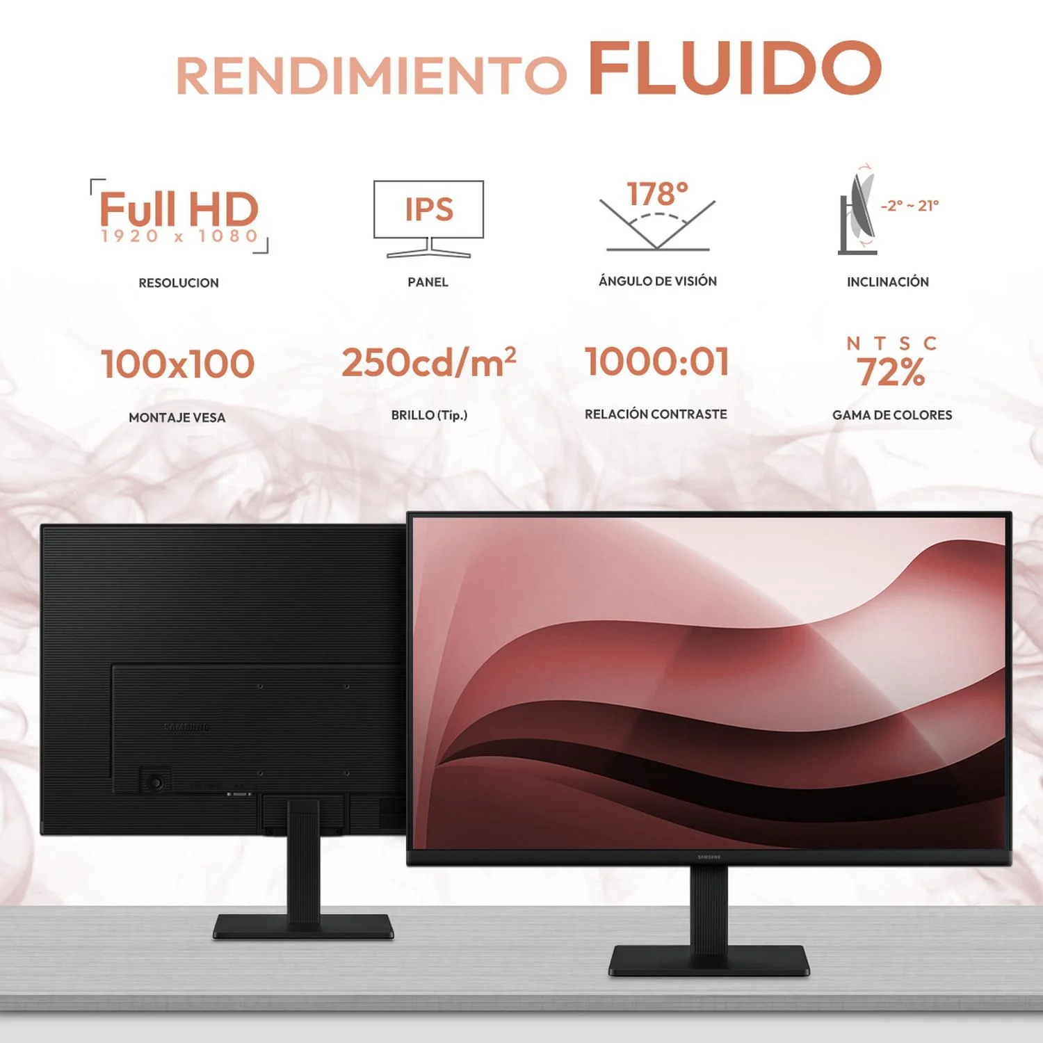 Monitor 27" SAMSUNG Essential S3 5ms 100Hz IPS Full HD HDMI D-Sub - Image 2