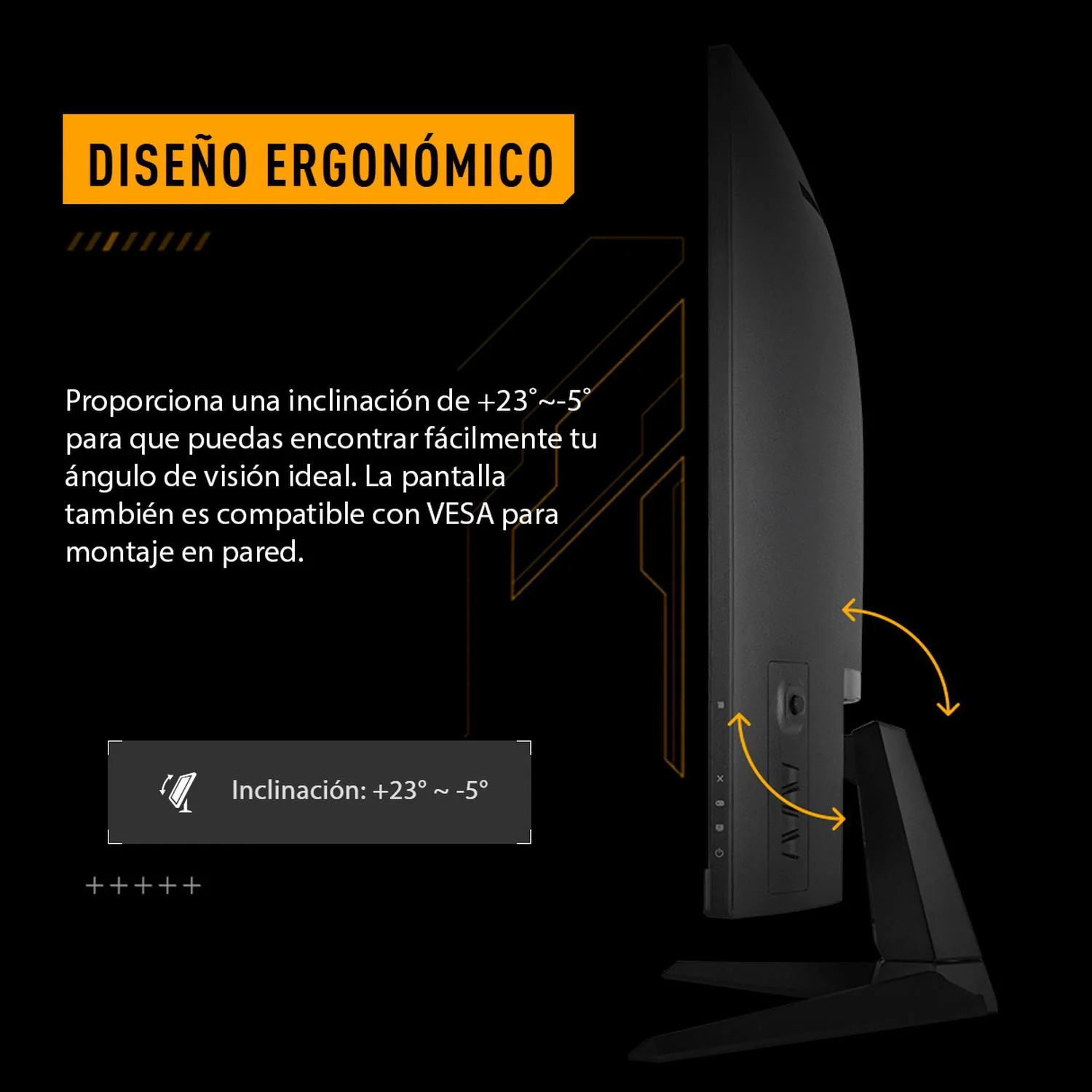 Monitor Curvo Gamer 31.5 ASUS TUF VG32WQ3B 1ms 180Hz QHD VA LED HDMI DP FreeSync Altavoz - Image 4