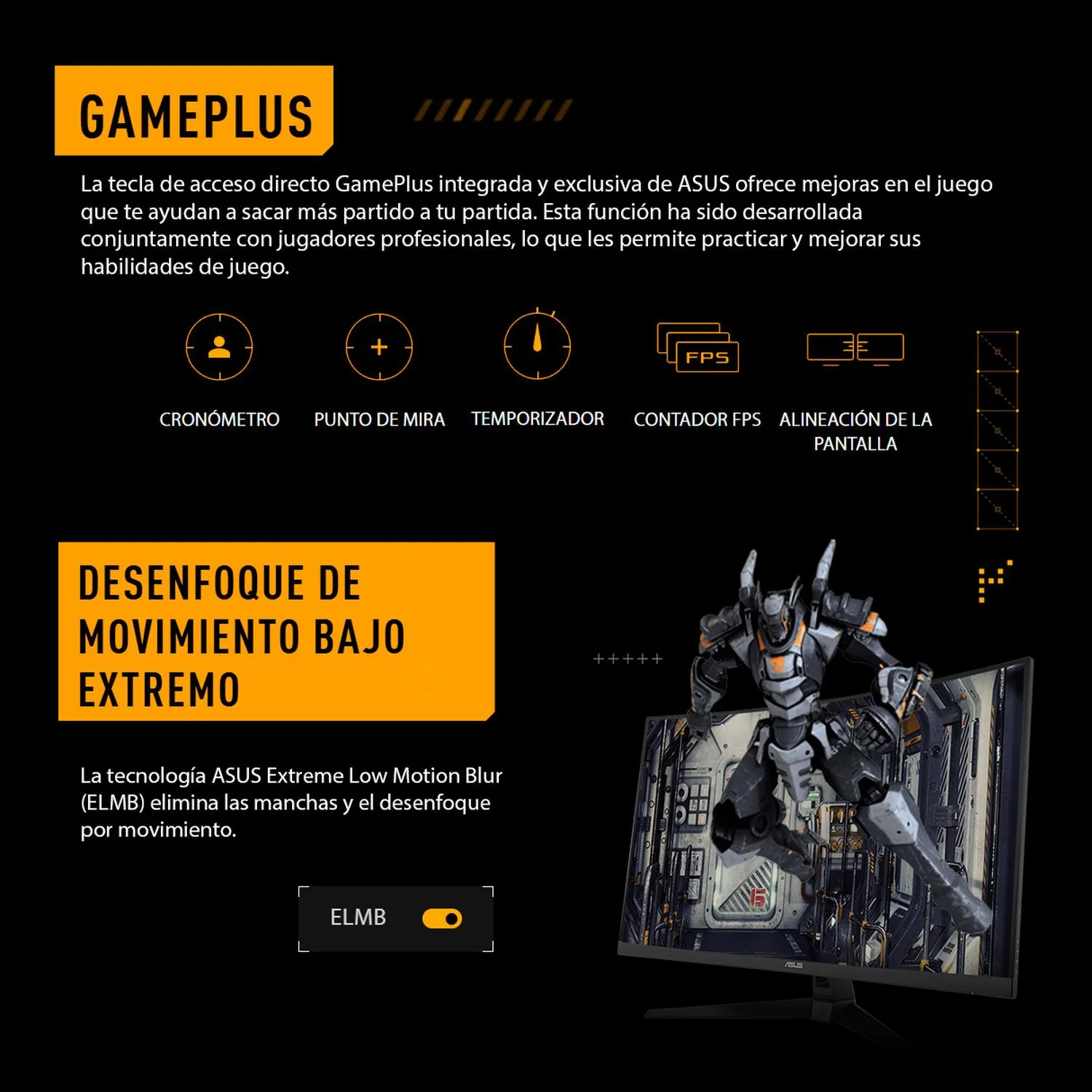 Monitor Curvo Gamer 31.5 ASUS TUF VG32WQ3B 1ms 180Hz QHD VA LED HDMI DP FreeSync Altavoz - Image 5