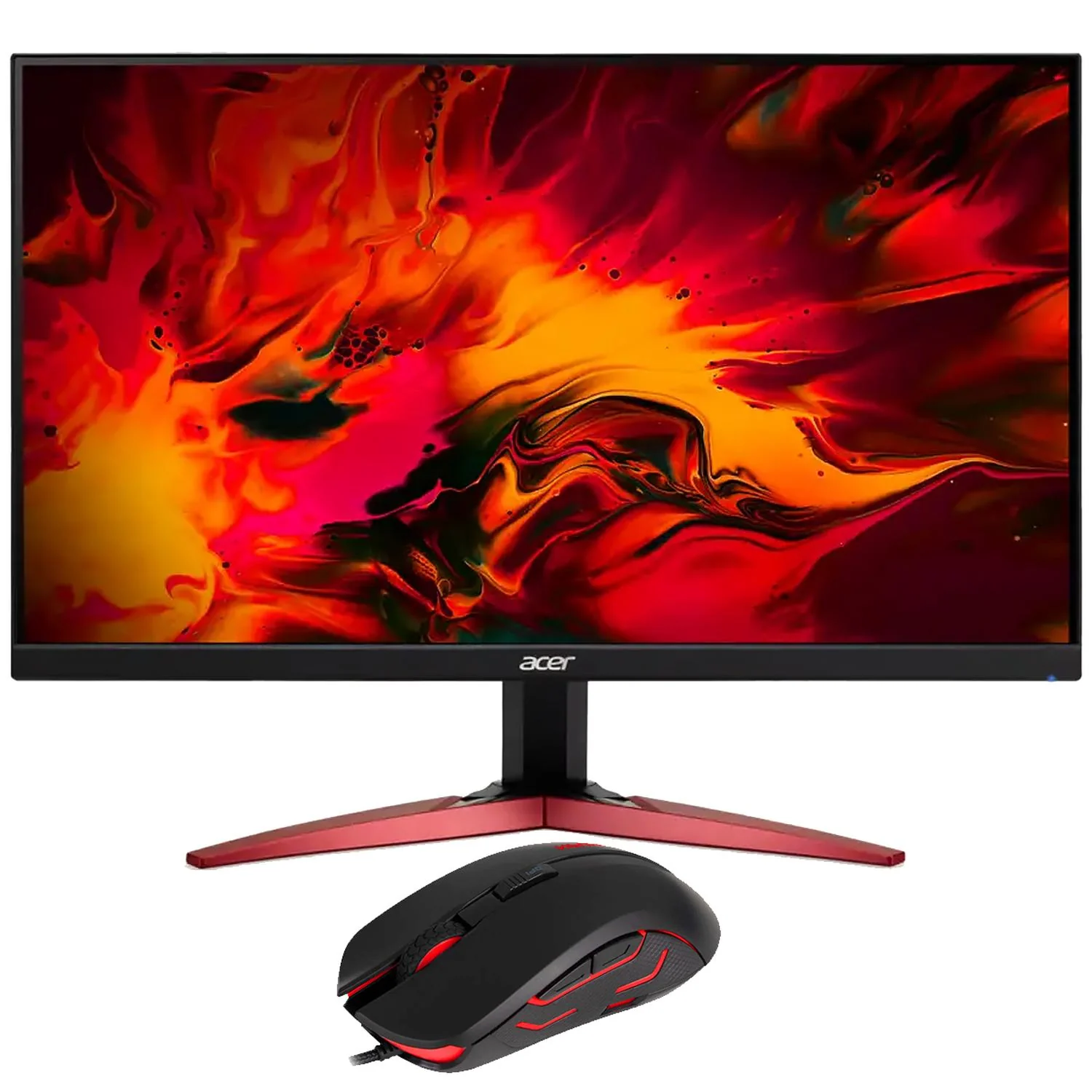 Monitor Gamer 23.8 ACER NITRO KG241Y M3biip 1Ms 165Hz Full HD TFT IPS LED HDMI + Mouse 5 botones UM.QXAA.304BR