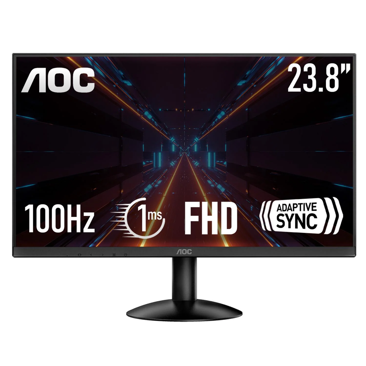 Monitor Gamer 23.8 AOC 24B30H2 1ms 100Hz Full HD IPS LED HDMI VGA Adaptive Sync