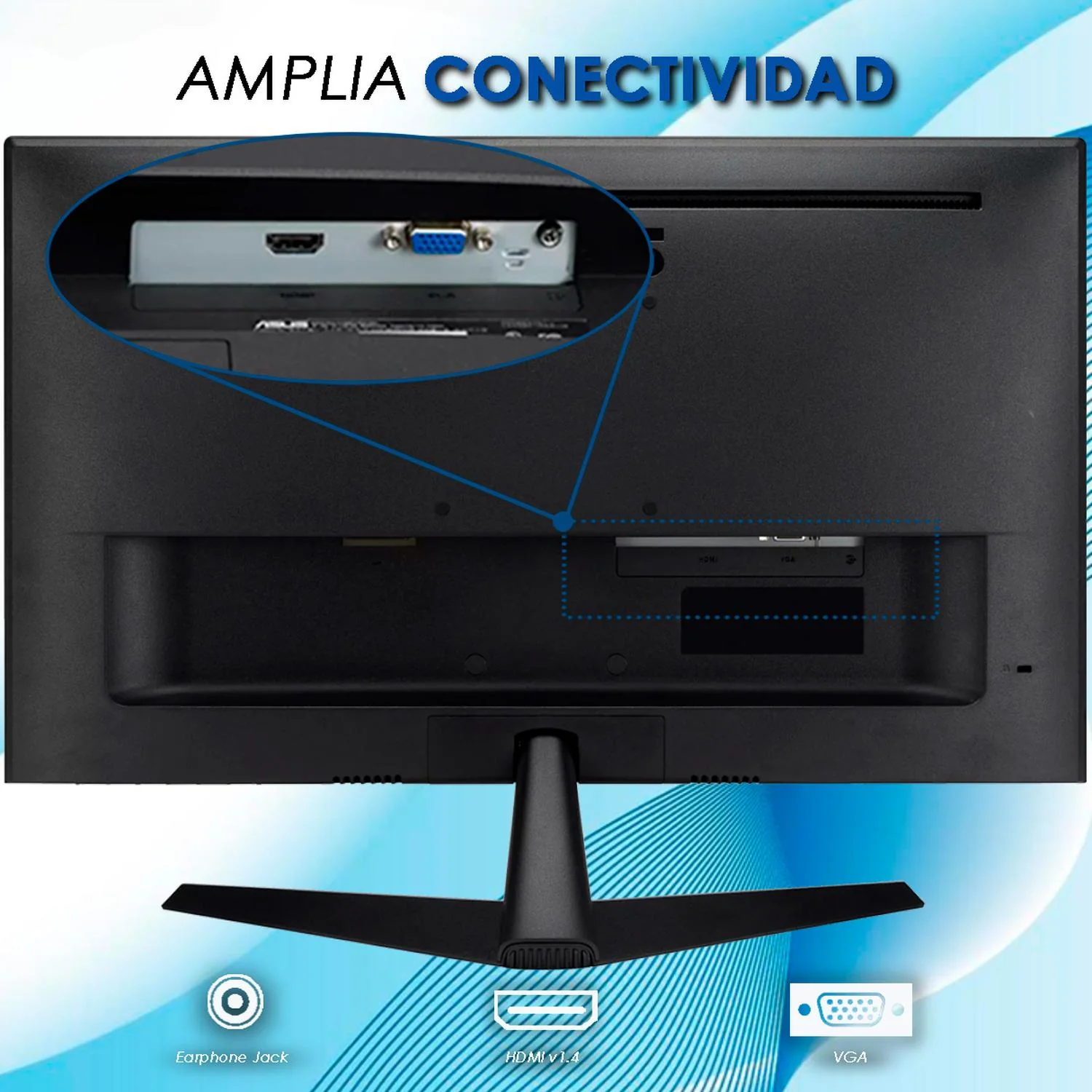 Monitor Gamer 23.8 ASUS VY249HGR 1ms 120Hz Full HD IPS LED HDMI VGA Adaptive Sync - Image 2