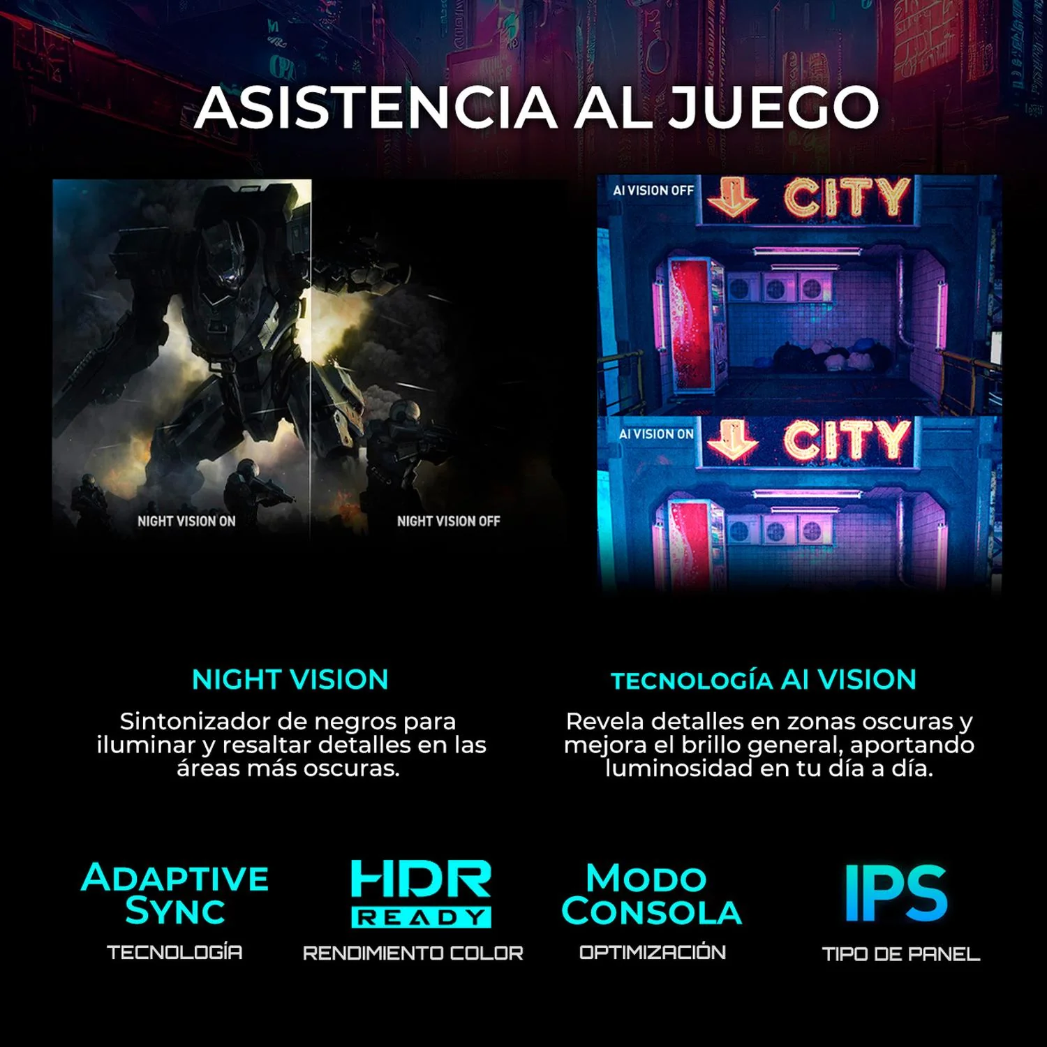 Monitor Gamer 23.8" MSI G242L E14 FHD 1920 x 1080 144Hz 1ms Panel IPS Adaptive-Sync HDMI DP Negro Rendimiento Competitivo y Gaming Fluido - Image 4