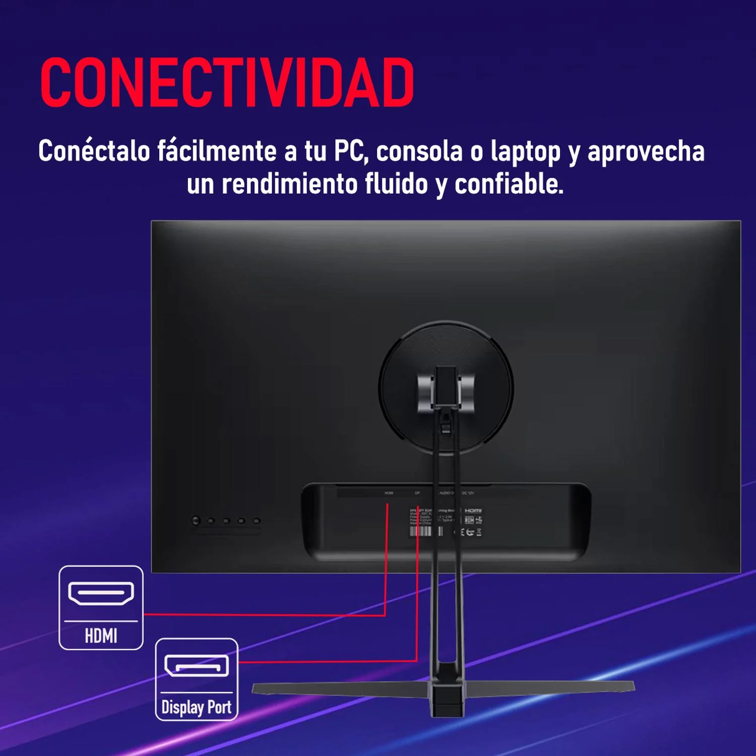 Monitor Gamer 23.8 XPG RIFT R24F2 1ms 120Hz Full HD IPS HDMI DP Adaptive Sync Negro R24F2-BKCMX - Image 3