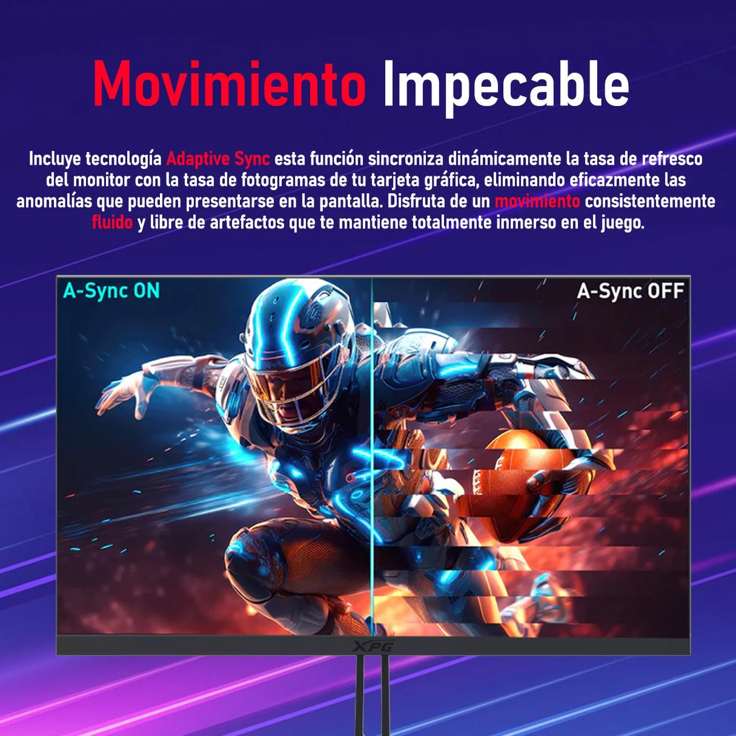 Monitor Gamer 23.8 XPG RIFT R24F2 1ms 120Hz Full HD IPS HDMI DP Adaptive Sync Negro R24F2-BKCMX - Image 4