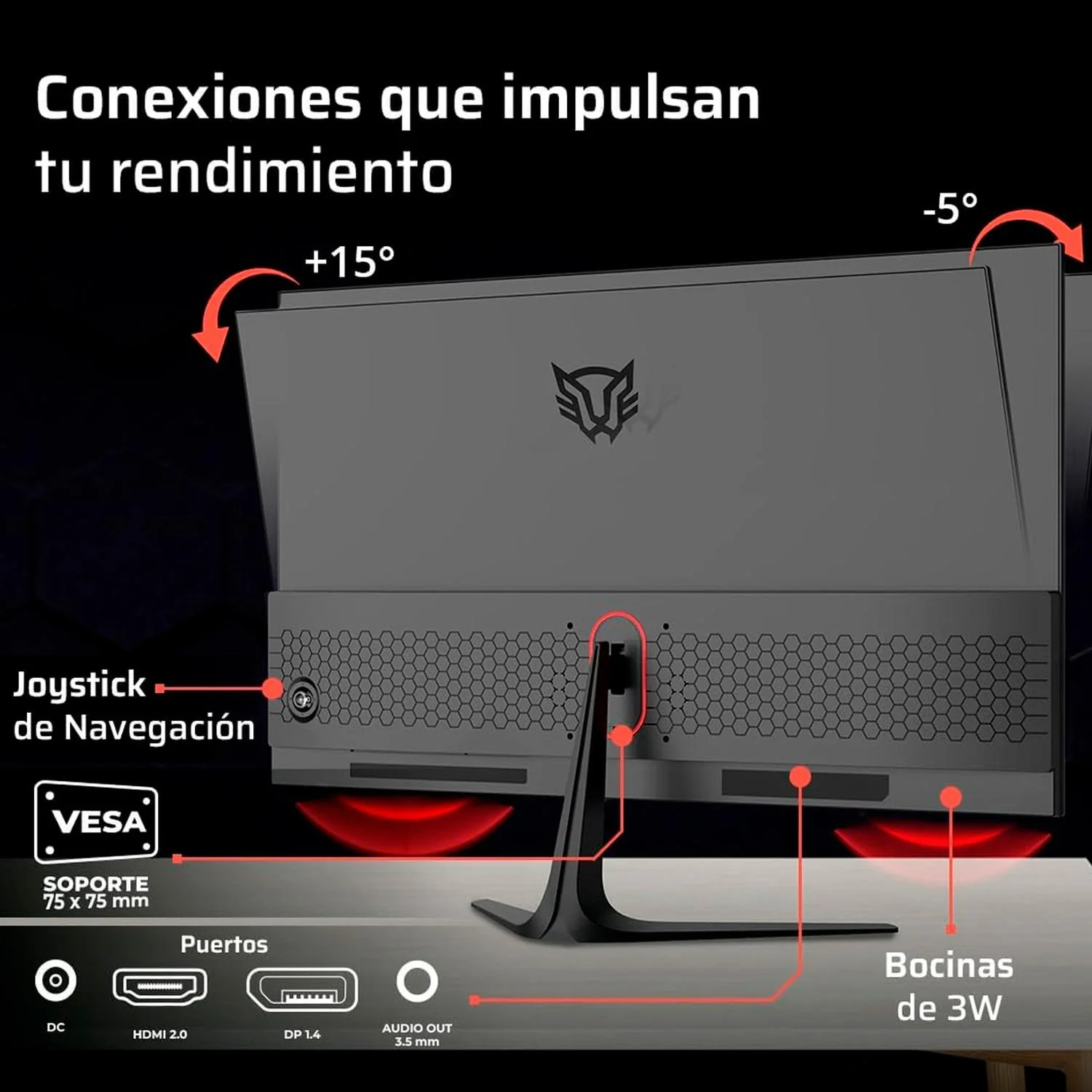 Monitor Gamer 24.5 BALAM RUSH COSMOS EDGE MCE245P Full HD 240Hz 1ms VA Adaptive-Sync HDMI Displayport Altavoces Negro BR-944113 Rapida sincronizacion para juegos fluidos - Image 4