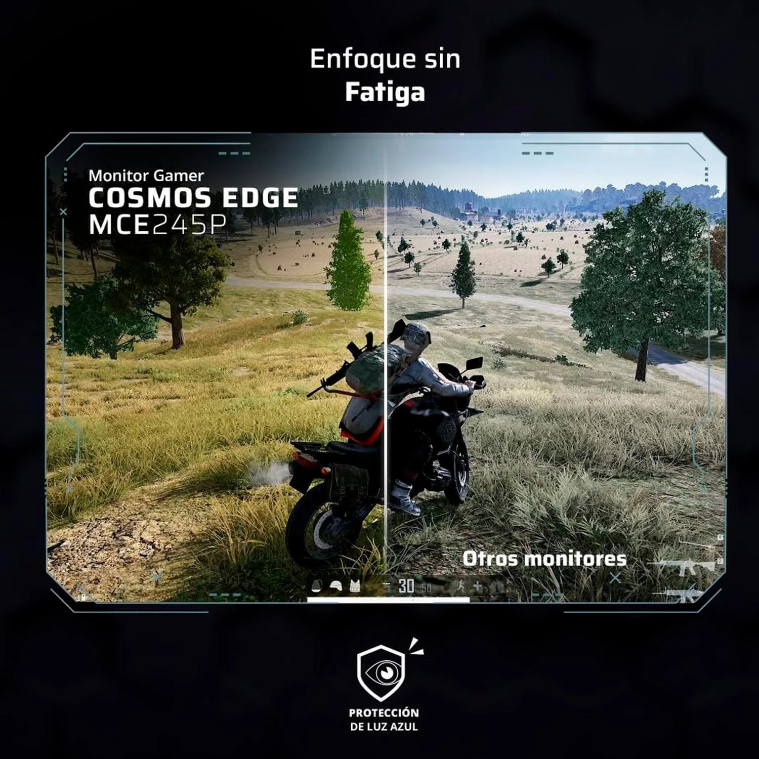 Monitor Gamer 24.5 BALAM RUSH COSMOS EDGE MCE245P Full HD 240Hz 1ms VA Adaptive-Sync HDMI Displayport Altavoces Negro BR-944113 Rapida sincronizacion para juegos fluidos - Image 6