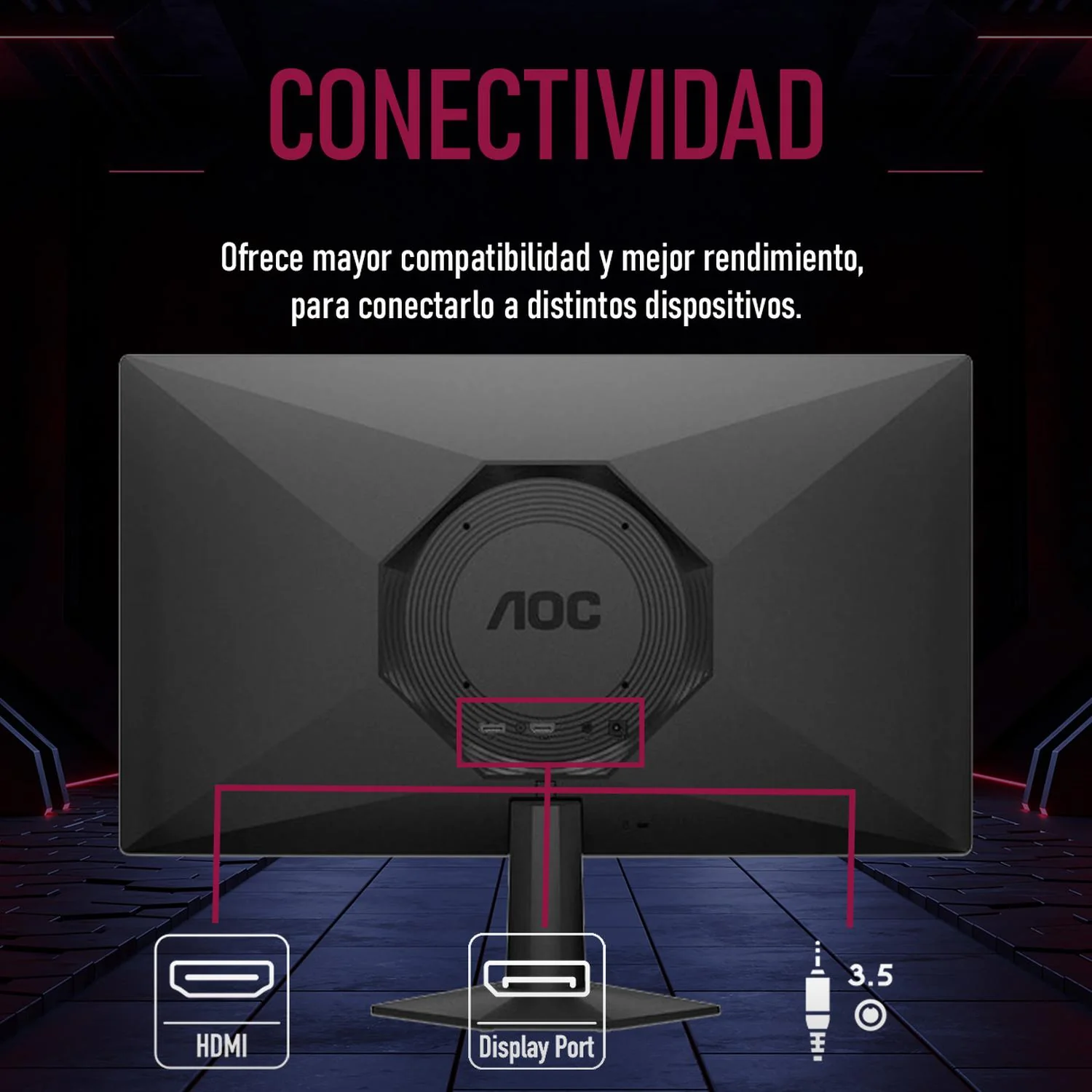 Monitor Gamer 27 AOC 27G50F 0.5ms 144Hz Full HD IPS LED HDMI DP Adaptive Sync - Image 3