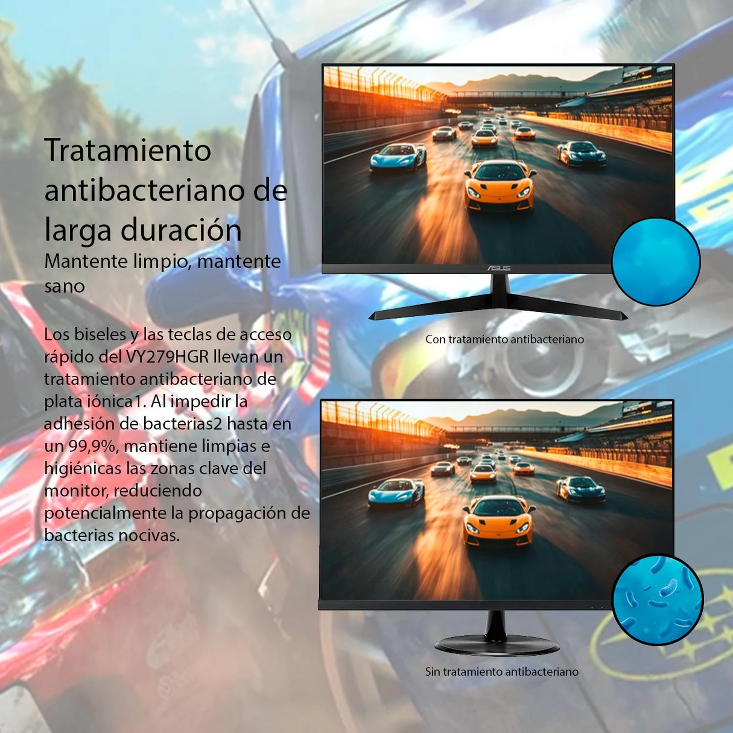 Monitor Gamer 27 ASUS VY279HGR 1ms 120Hz Full HD IPS LED HDMI VGA Adaptive Sync - Image 2