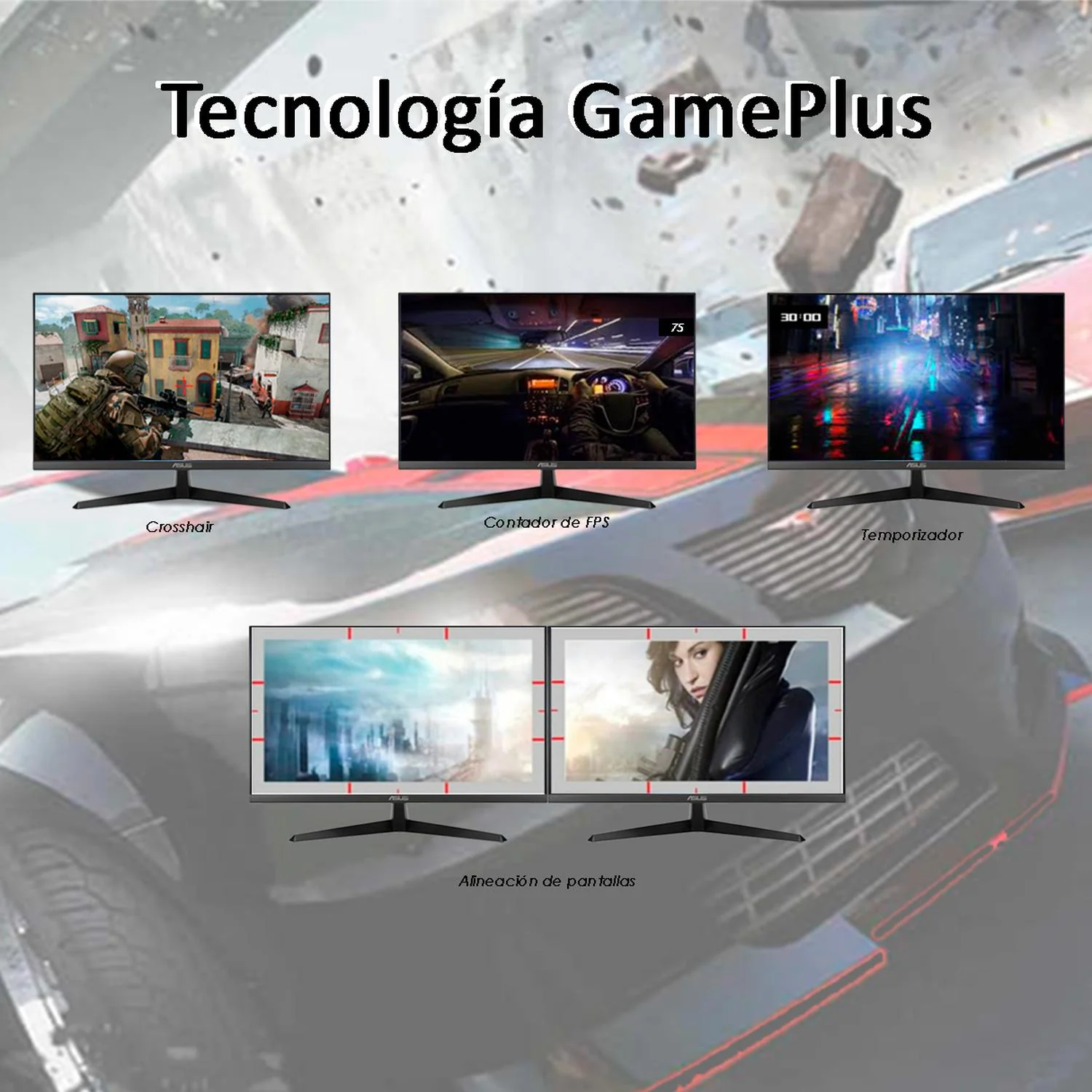 Monitor Gamer 27 ASUS VY279HGR 1ms 120Hz Full HD IPS LED HDMI VGA Adaptive Sync - Image 4