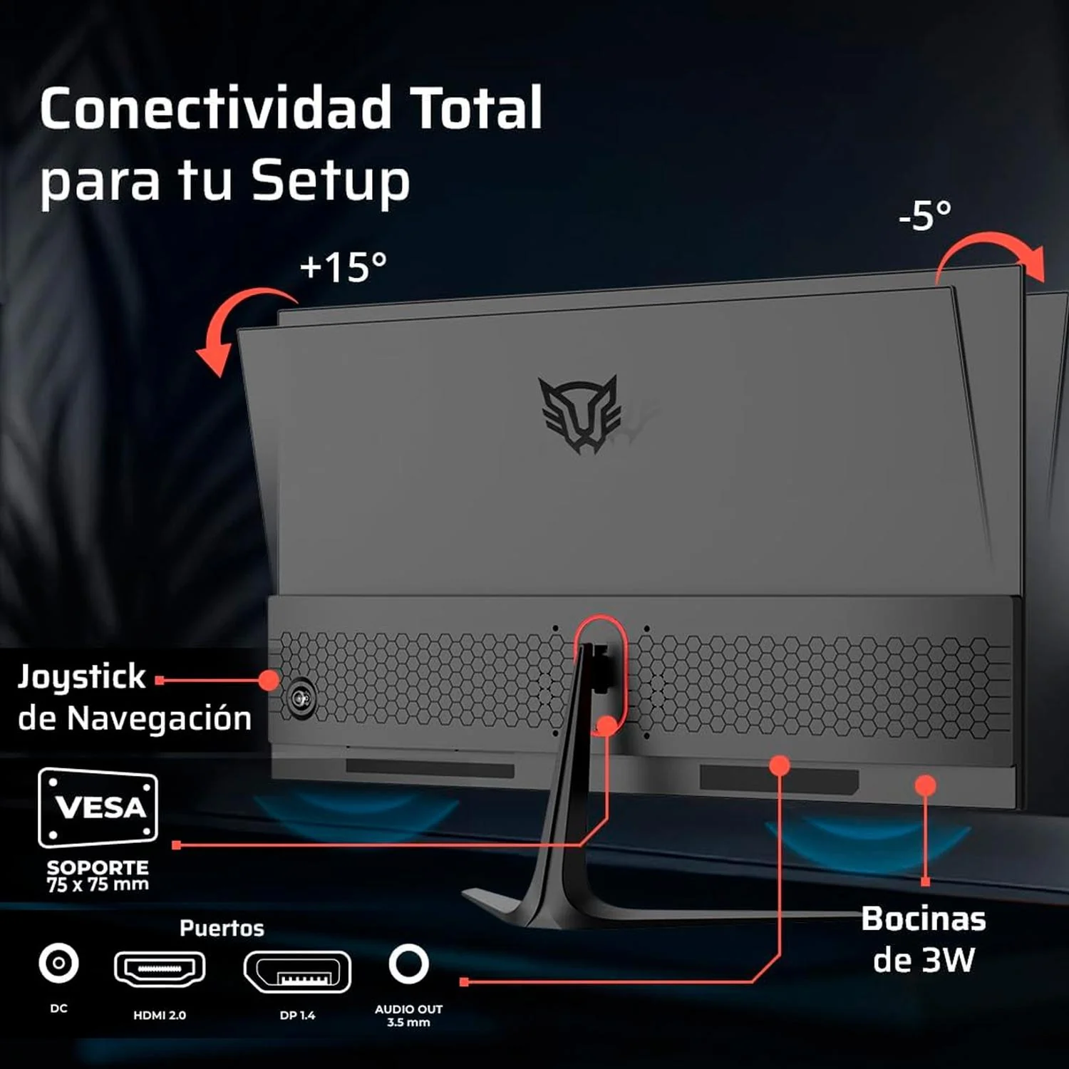 Monitor Gamer 27" BALAM RUSH COSMOS EDGE MCE27P Full HD 240Hz 1ms IPS Adaptive-Sync HDMI Displayport Altavoces Negro BR-944120 Gamer Competitivo - Image 4