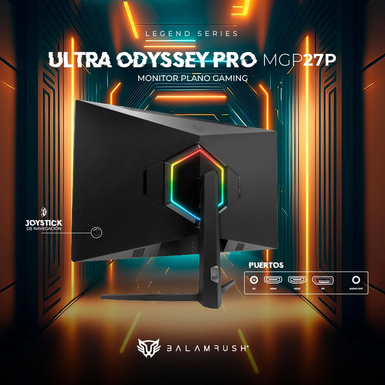 Monitor Gamer 27 BALAM RUSH ULTRA ODYSSEY PRO MGP27P 1Ms 200Hz FHD IPS LED RGB HDMI BR-938624 - Image 4