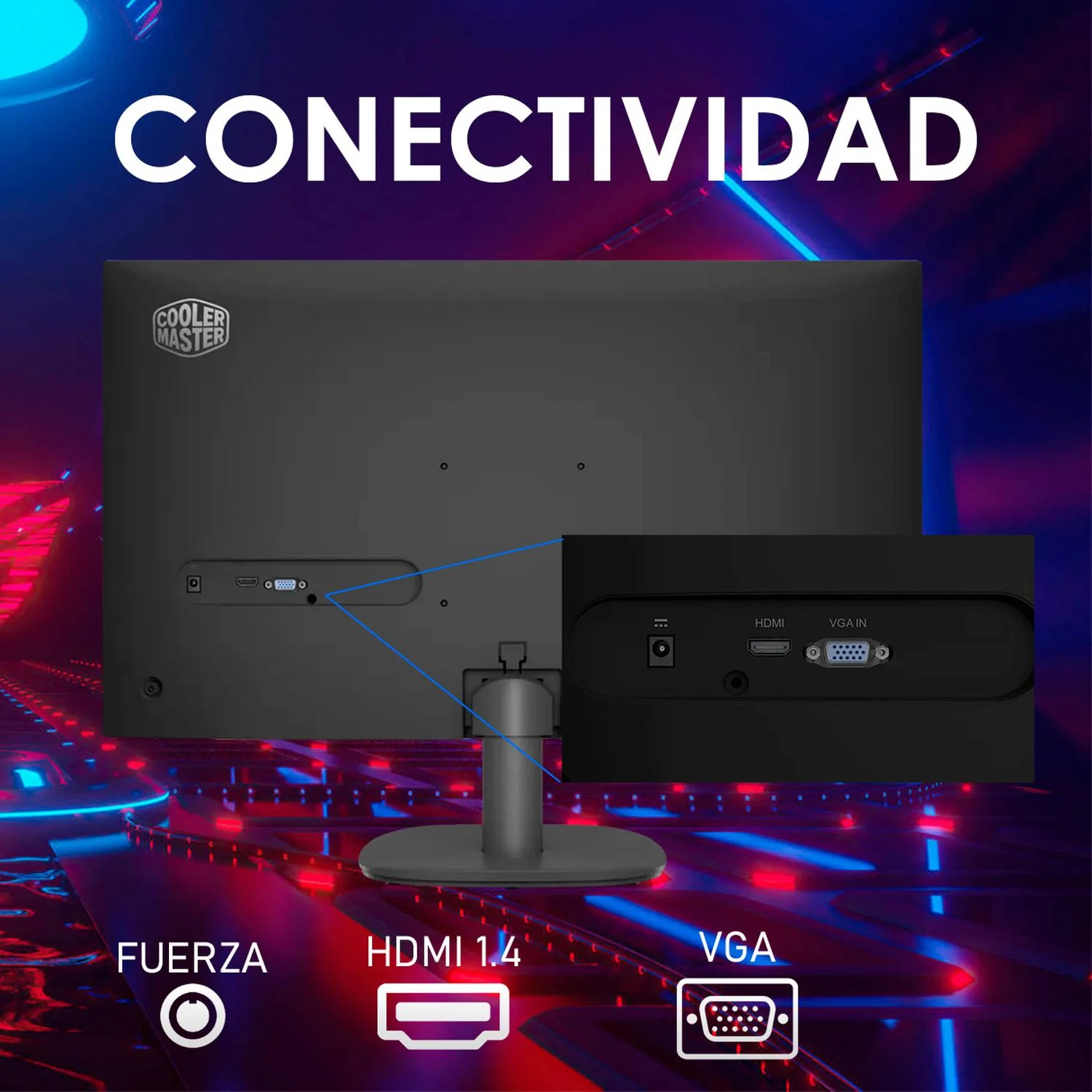 Monitor Gamer 27 COOLER MASTER GA27FC 1ms 120Hz Full HD IPS LED HDMI VGA Adaptive Sync CMI-GA27FC-US - Image 3