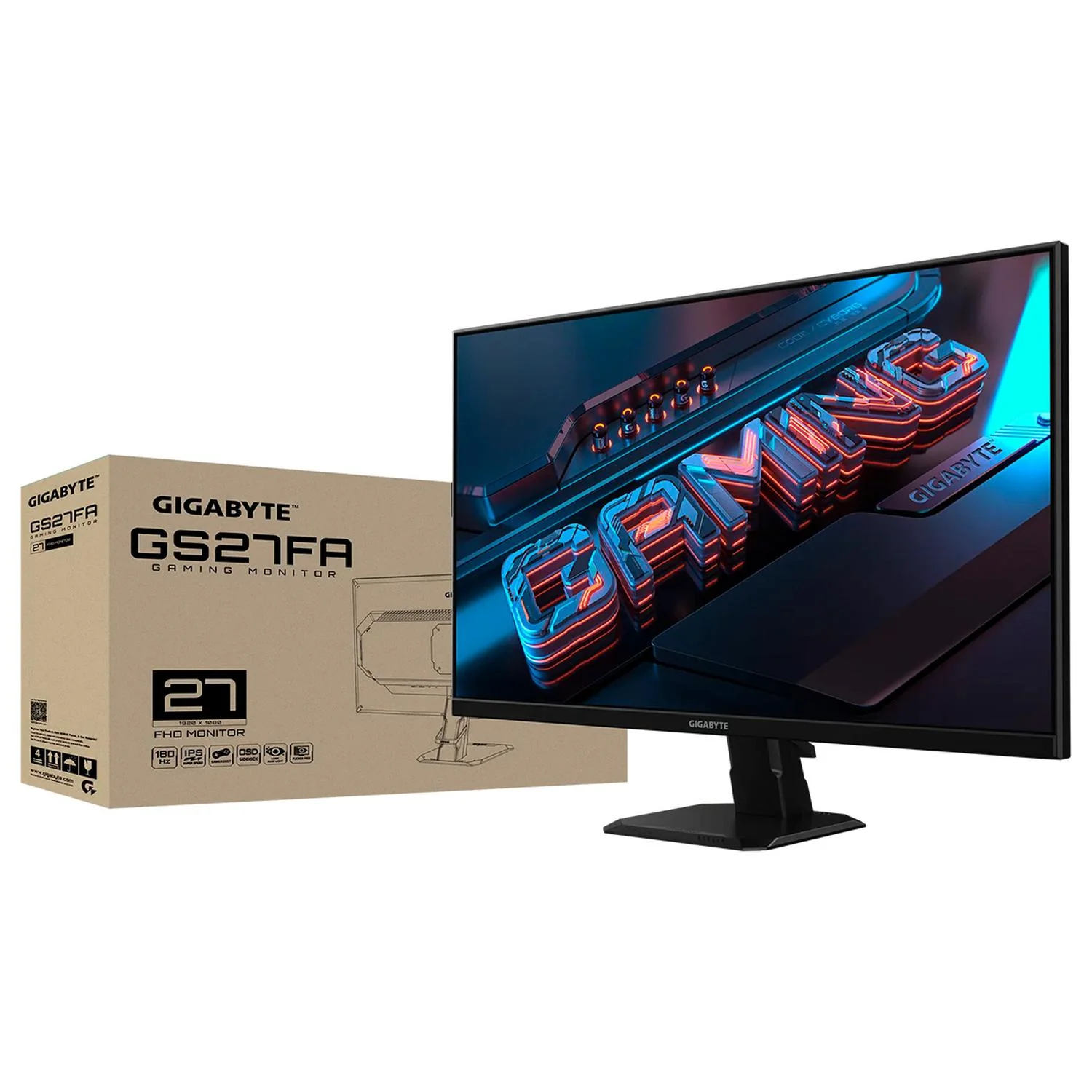 Monitor Gamer 27 GIGABYTE GS27FA 1ms 180Hz FHD IPS HDMI DP AMD FreeSync - Image 9