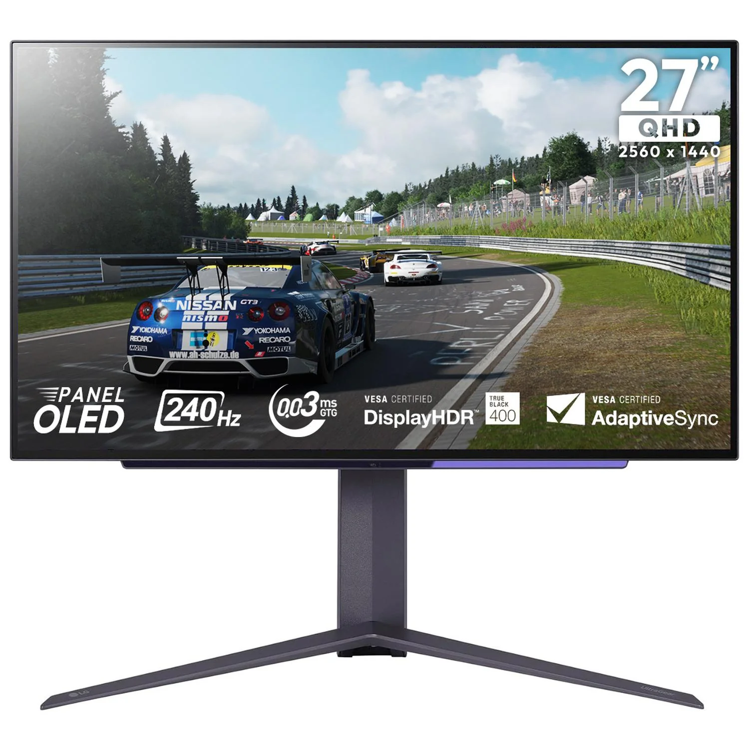 Monitor Gamer 27" LG UltraGear 27GS95QE-B 0.03ms 240Hz QHD OLED HDMI 2.1 DisplayPort 1.4 Adaptive Sync