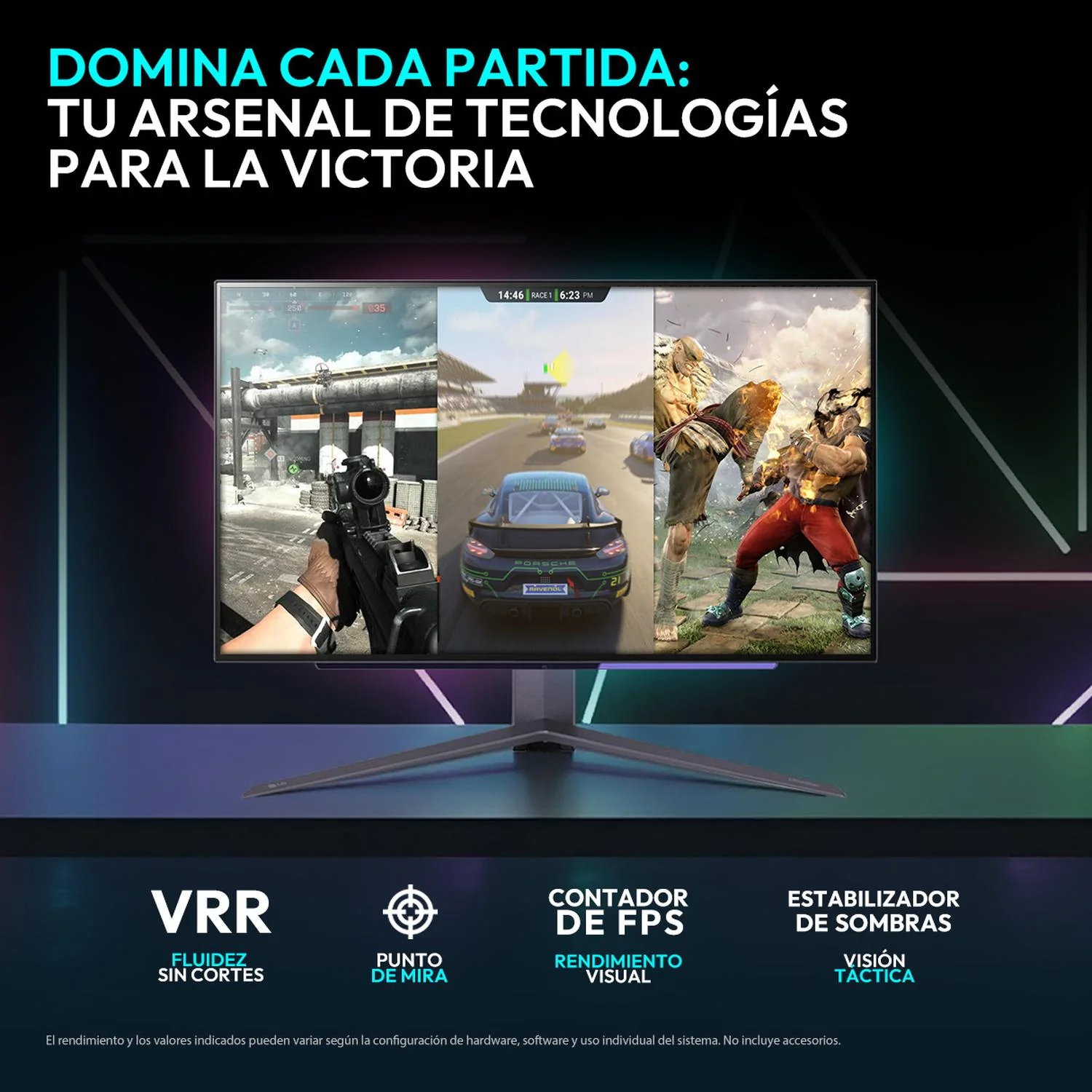 Monitor Gamer 27" LG UltraGear 27GS95QE-B 0.03ms 240Hz QHD OLED HDMI 2.1 DisplayPort 1.4 Adaptive Sync - Image 4