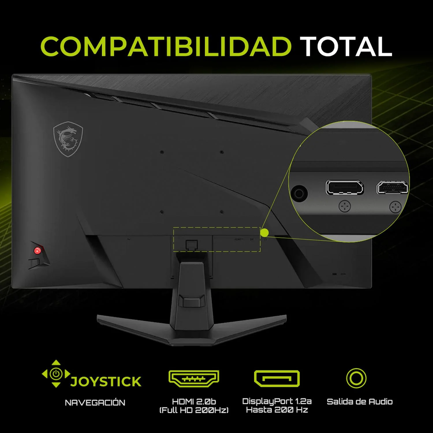 Monitor Gamer 27" MSI MAG 272F FHD 1920 x 1080 200Hz 0.5ms Panel Rapid IPS Adaptive-Sync HDMI DP Negro Rendimiento Competitivo y Gaming Fluido - Image 5