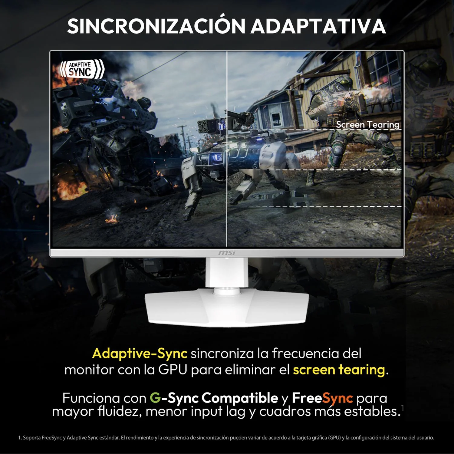 Monitor Gamer OLED 27" MSI MAG 272QPW QD-OLED X28 WQHD 2560x1440 280Hz 0.03ms HDMI 2.1 DP 1.4a USB-C Nvidia G-Sync Garantia OLED 3 Años - Image 3