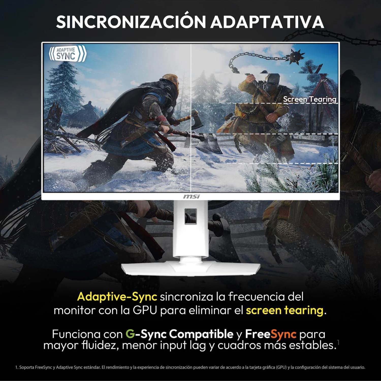 Monitor Gamer 27" MSI MAG 274QRFW X32 0.5ms 320Hz WQHD Rapid IPS HDMI 2.1 DisplayPort 1.4a Adaptive Sync Blanco - Image 3