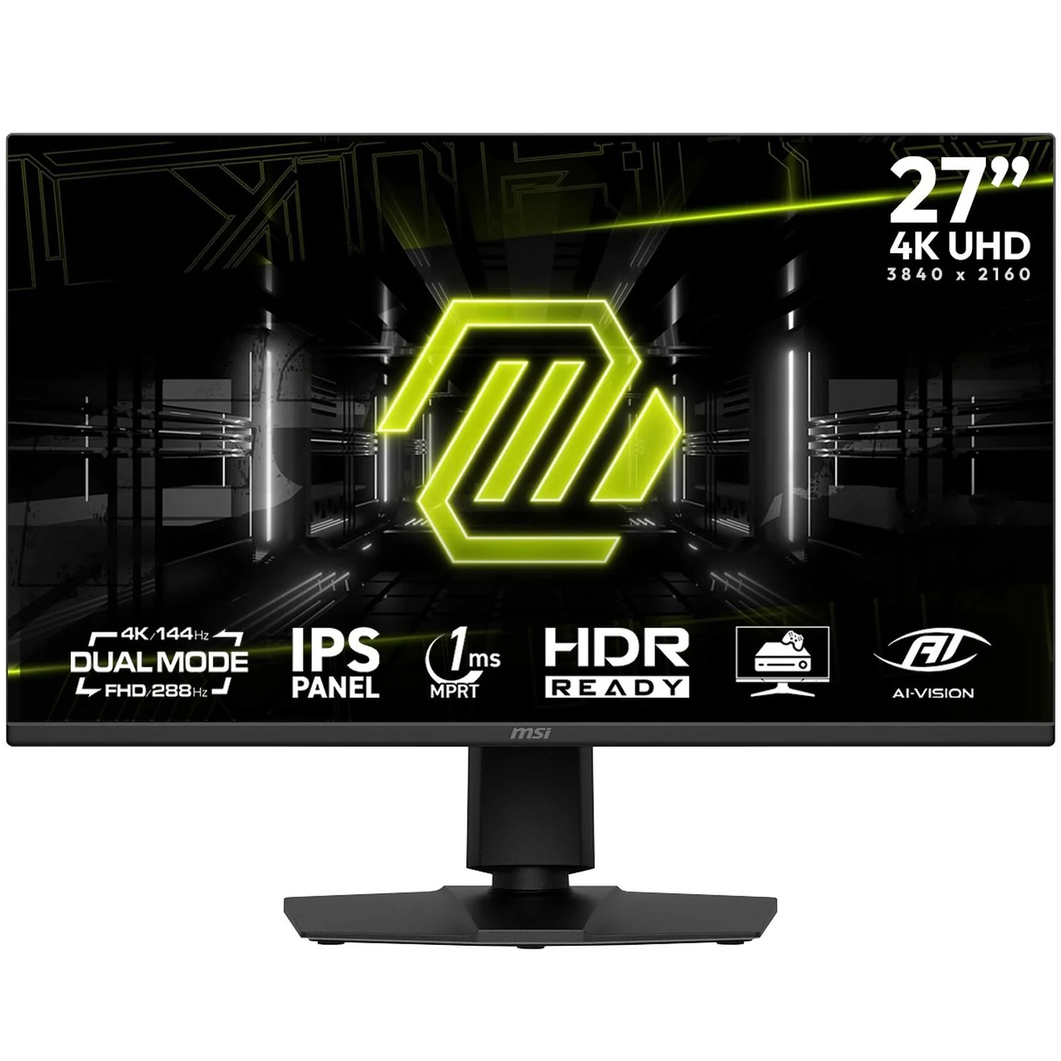 Monitor Gamer 27" MSI MAG 275UPD E14 1ms 288Hz IPS 4K UHD Dual Mode HDMI 2.1 DisplayPort 1.4a Altavoces Adaptative Sync Reacondicionado