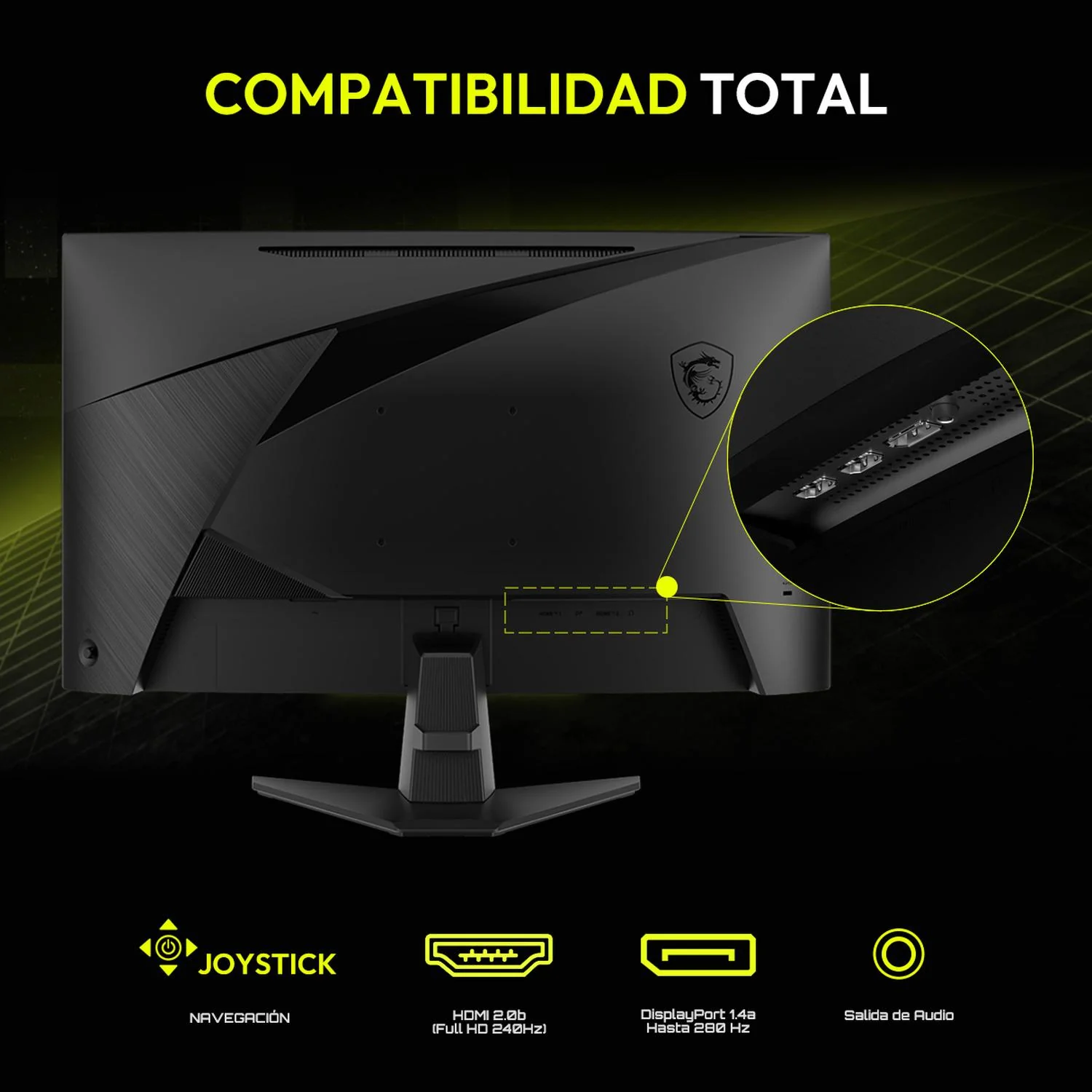 Monitor Gamer 27" MSI MAG 276CXF 0.05ms 280 Hz Full HD Rapid VA HDMI 2.0b DisplayPort 1.4a Adaptive Sync Reacondicionado - Image 5