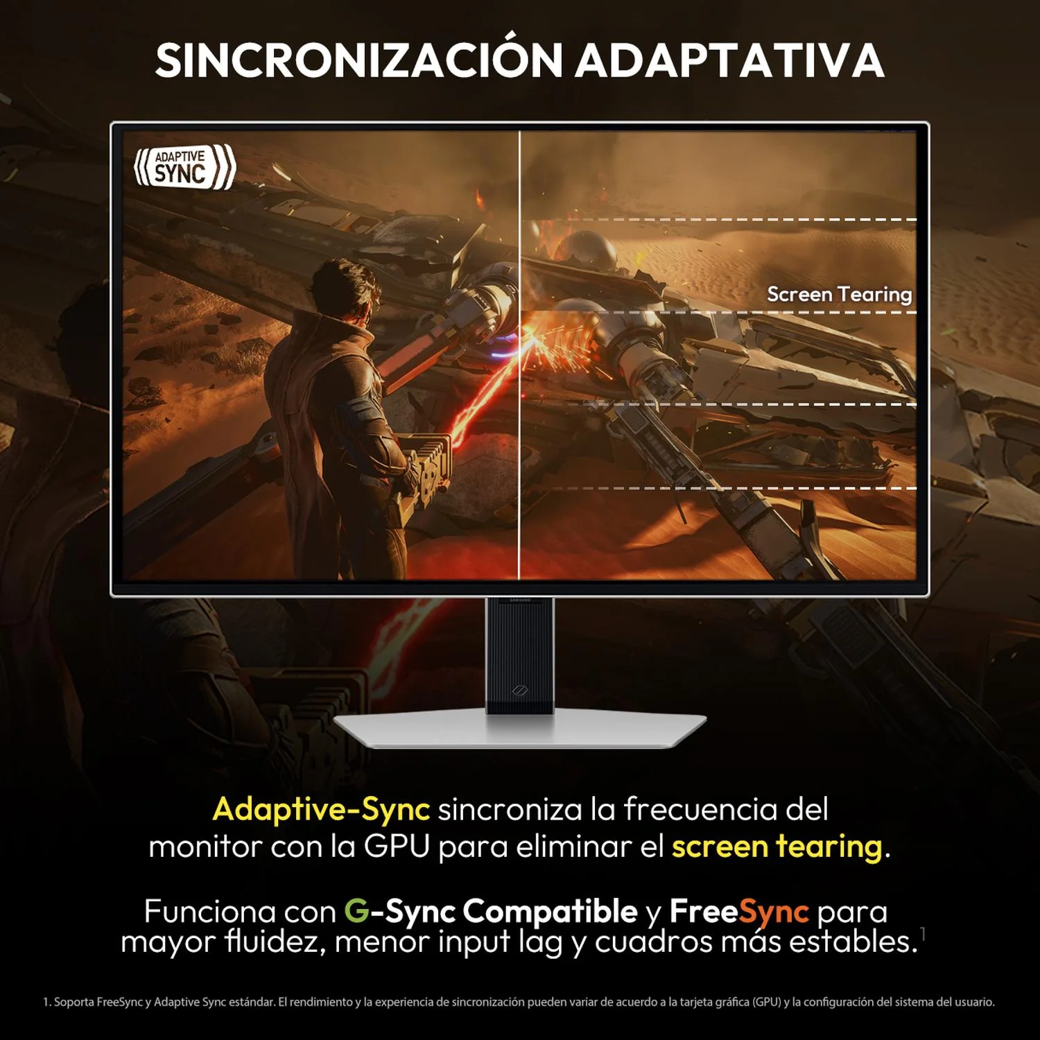 Monitor Gamer 27" SAMSUNG Odyssey OLED G6 0.03ms 360Hz QHD HDMI 2.1 DisplayPort 1.4 Adaptive Sync Silver - Image 3