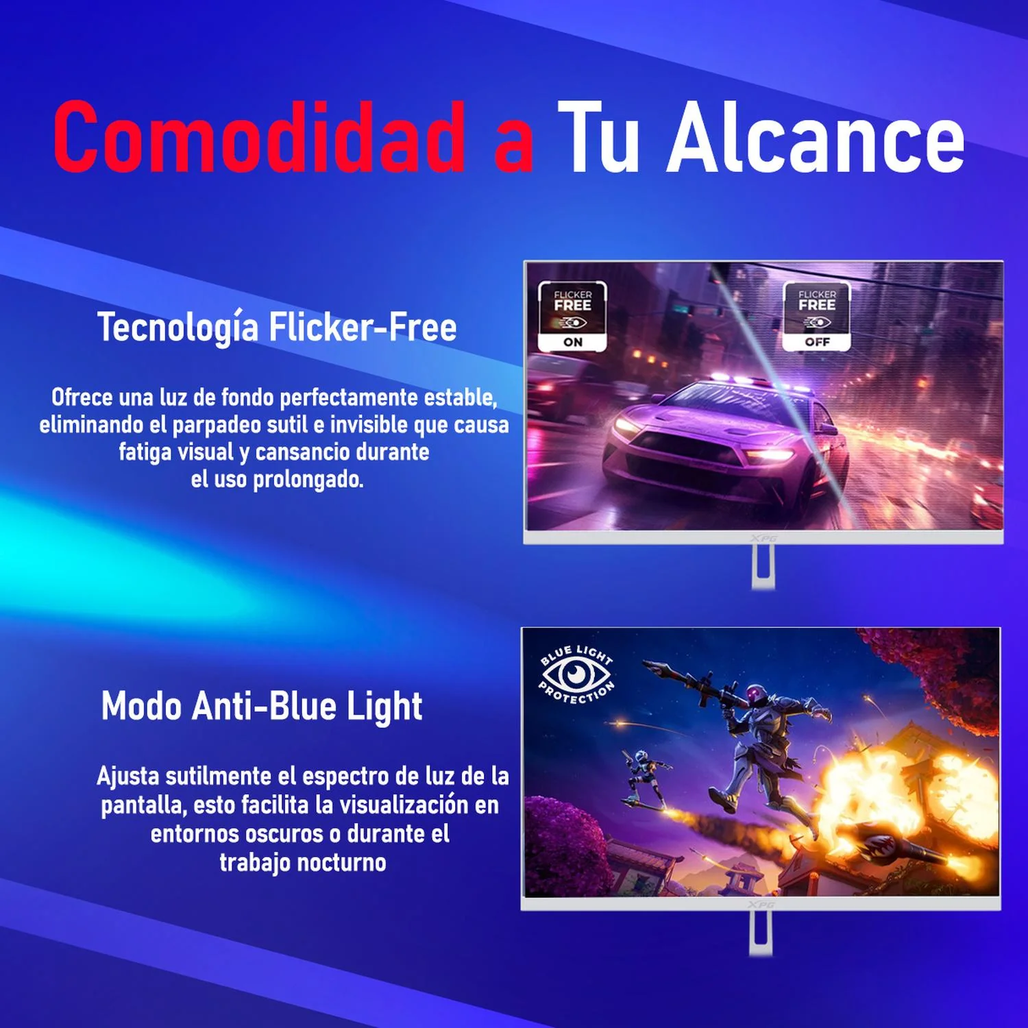 Monitor Gamer 27 XPG RIFT R27F6 1ms 165Hz Full HD IPS HDMI DP Adaptive Sync Blanco R27F6-WHCMX - Image 4