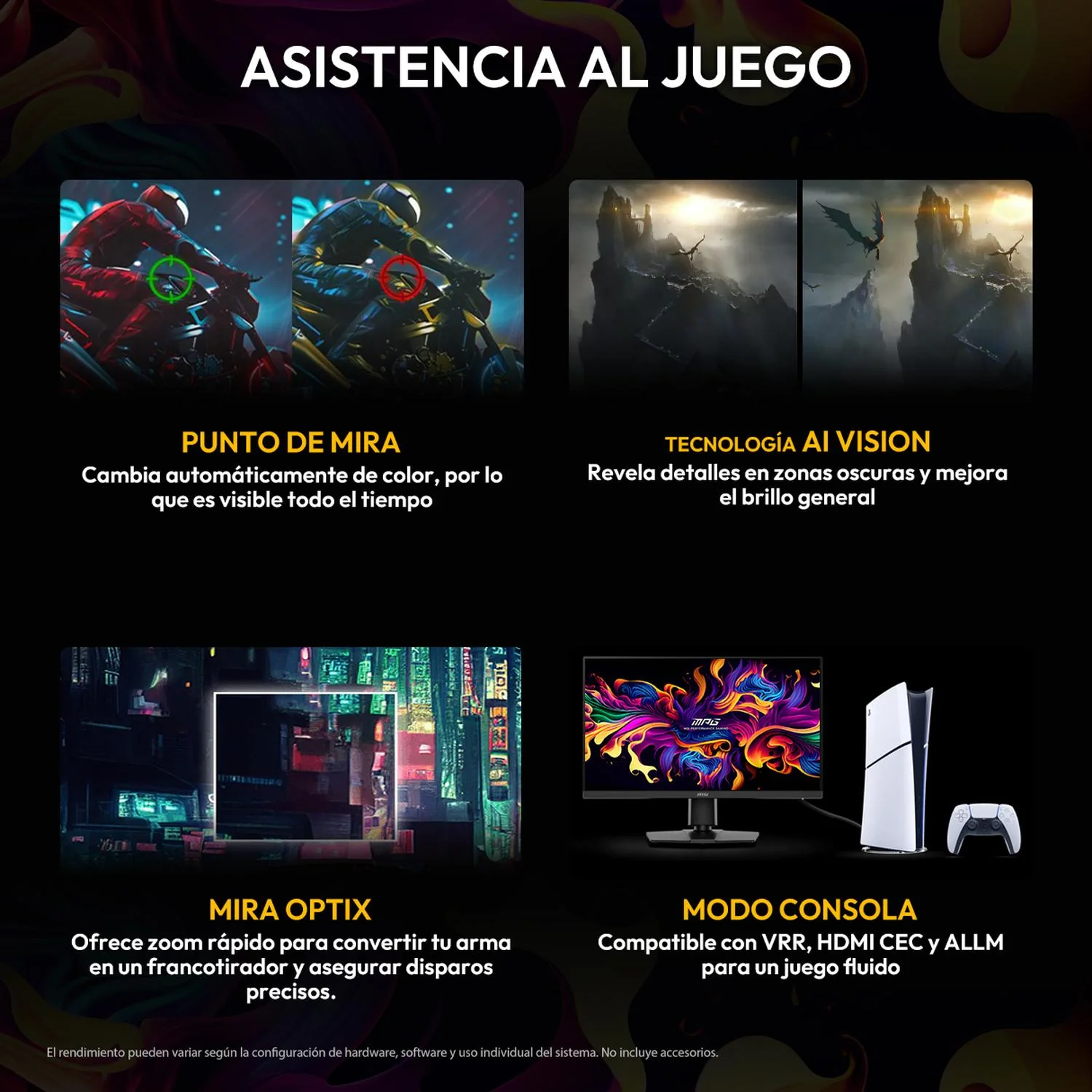 Monitor Gamer OLED 4K 32" MSI MPG 321URX QD-OLED UHD 3840x2160 240Hz 0.03ms Nvidia G-Sync HDMI 2.1 DP 1.4a USB-C Garantia OLED 3 Años - Image 4