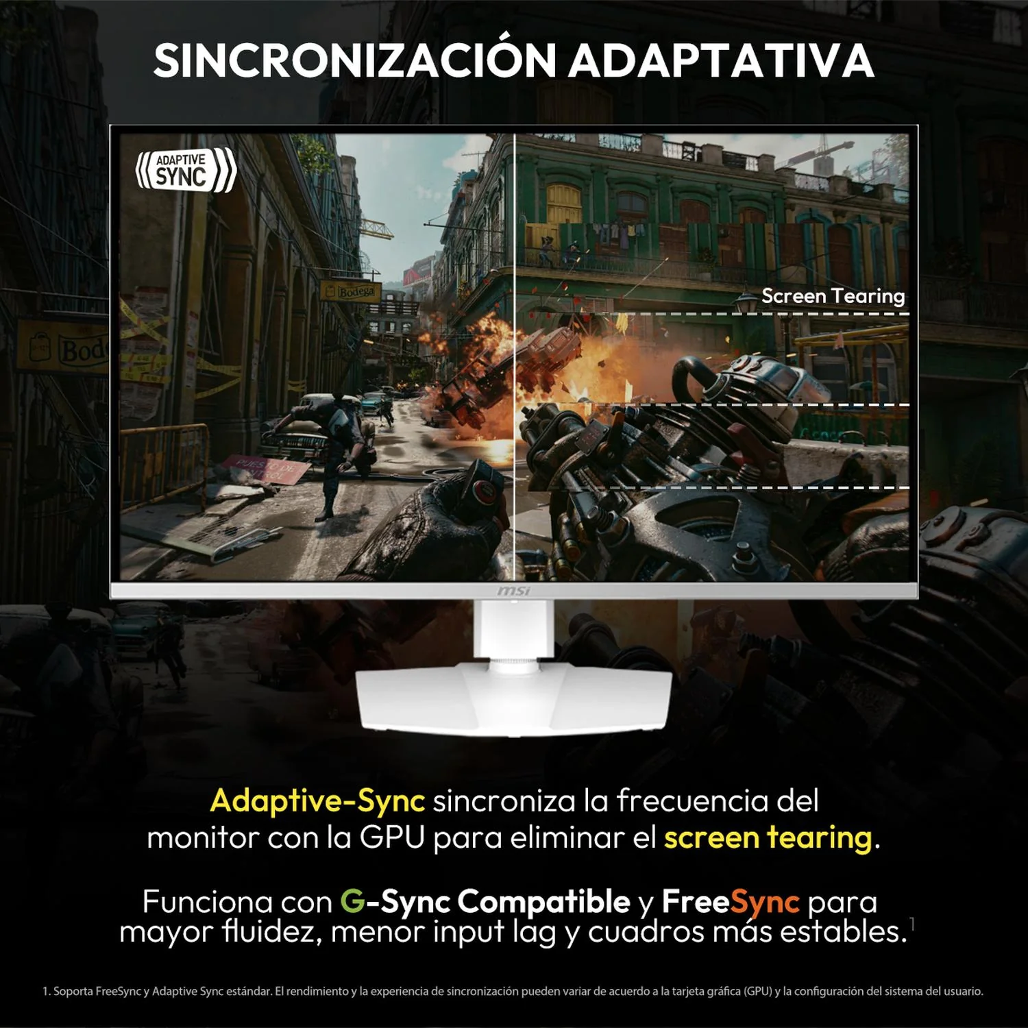 Monitor Gamer OLED 4K 32" MSI MPG 321URXW QD-OLED UHD 3840x2160 240Hz 0.03ms Nvidia G-Sync HDMI 2.1 DP 1.4a USB-C Garantia OLED 3 Años - Image 3