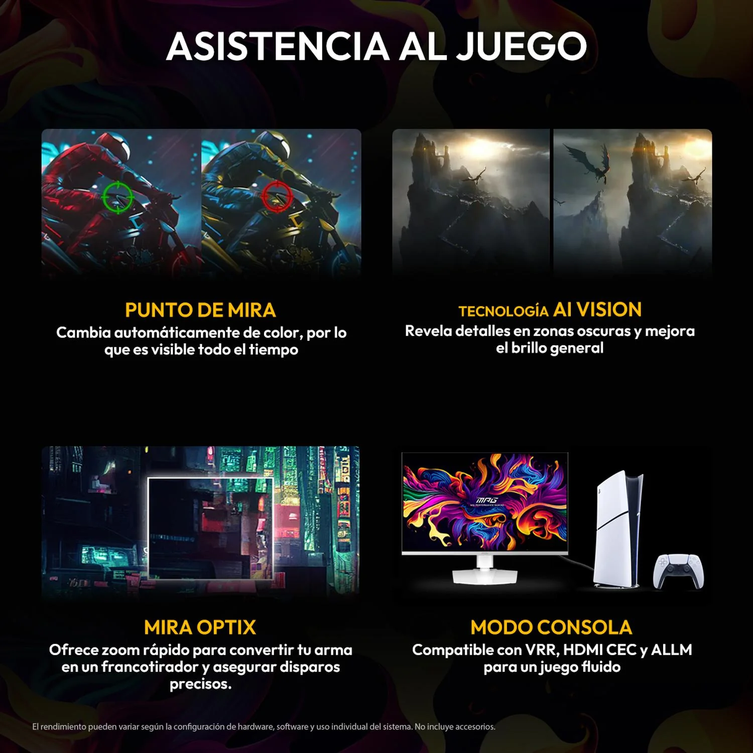 Monitor Gamer OLED 4K 32" MSI MPG 321URXW QD-OLED UHD 3840x2160 240Hz 0.03ms Nvidia G-Sync HDMI 2.1 DP 1.4a USB-C Garantia OLED 3 Años - Image 4