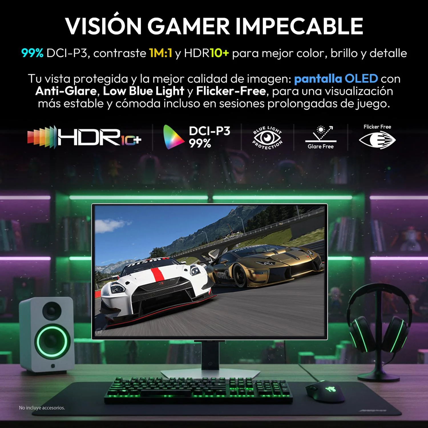 Monitor Gamer 32" SAMSUNG Odyssey OLED G8 0.03ms 240Hz 4K UHD HDMI 2.1 DisplayPort 1.4 Altavoces Adaptive Sync Silver - Image 5