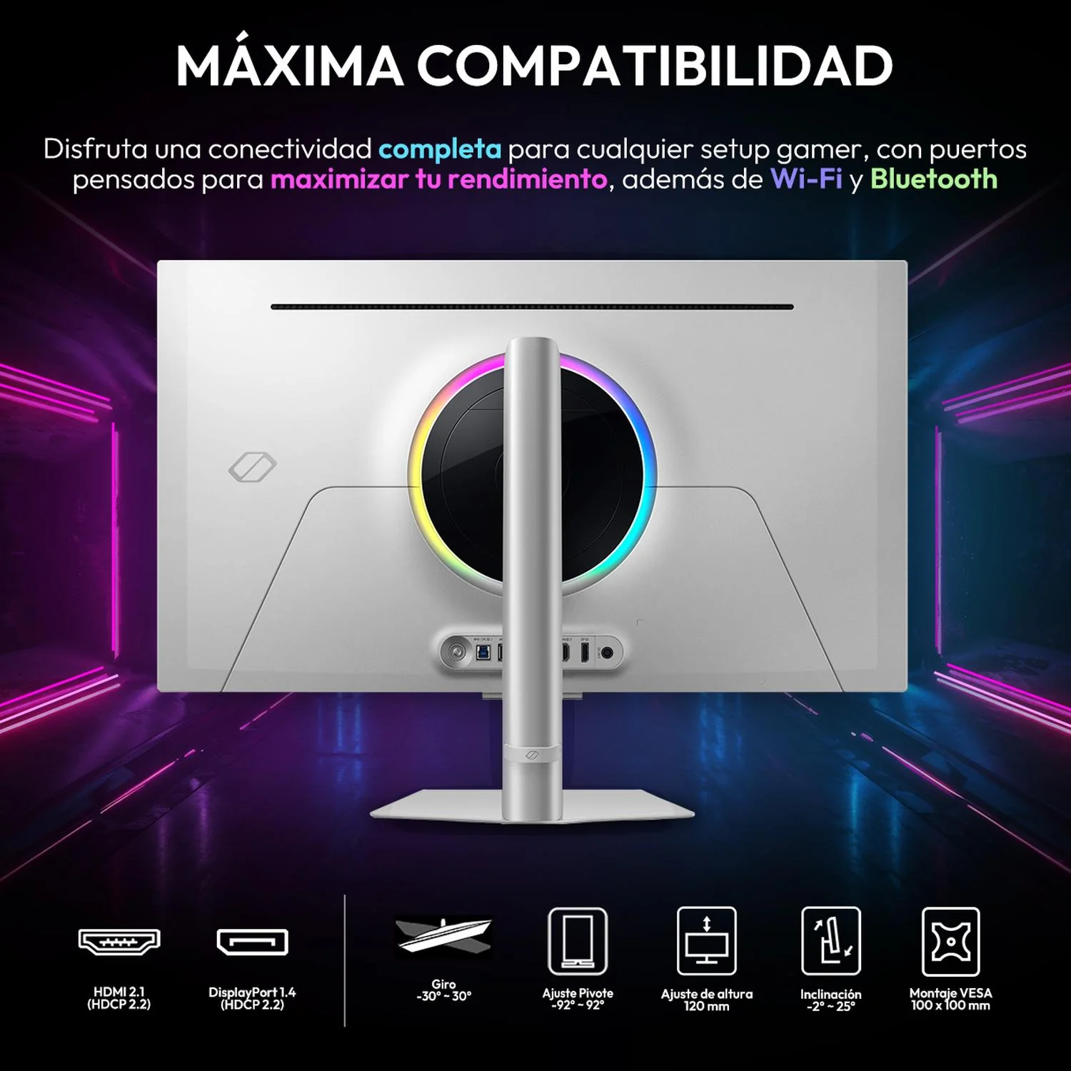 Monitor Gamer 32" SAMSUNG Odyssey OLED G8 0.03ms 240Hz 4K UHD HDMI 2.1 DisplayPort 1.4 Altavoces Adaptive Sync Silver - Image 6
