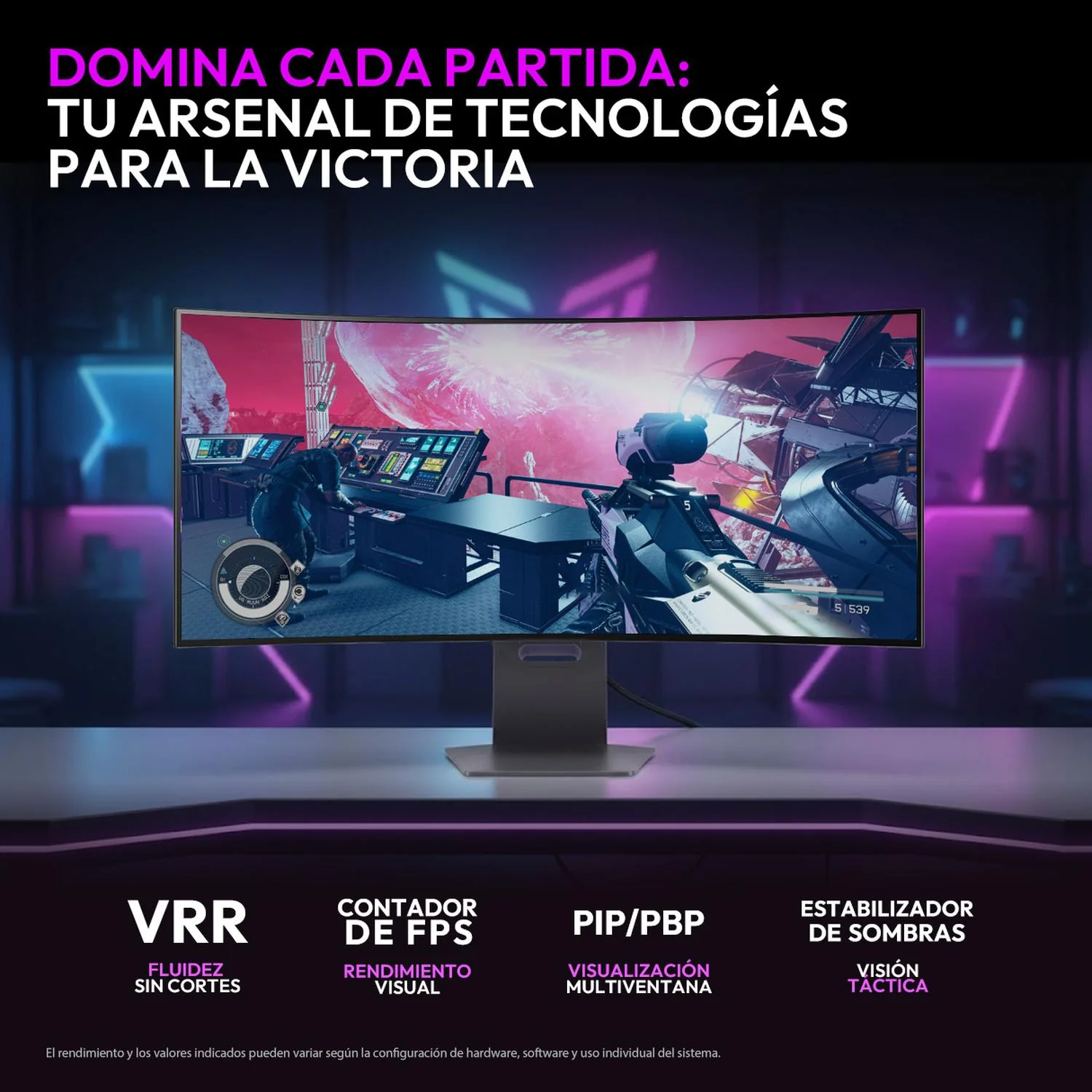 Monitor Gamer 39" LG UltraGear 39GS95QE 0.03ms 240Hz Ultra Wide QHD OLED HDMI 2.1 DisplayPort 1.4 Adaptive Sync - Image 4