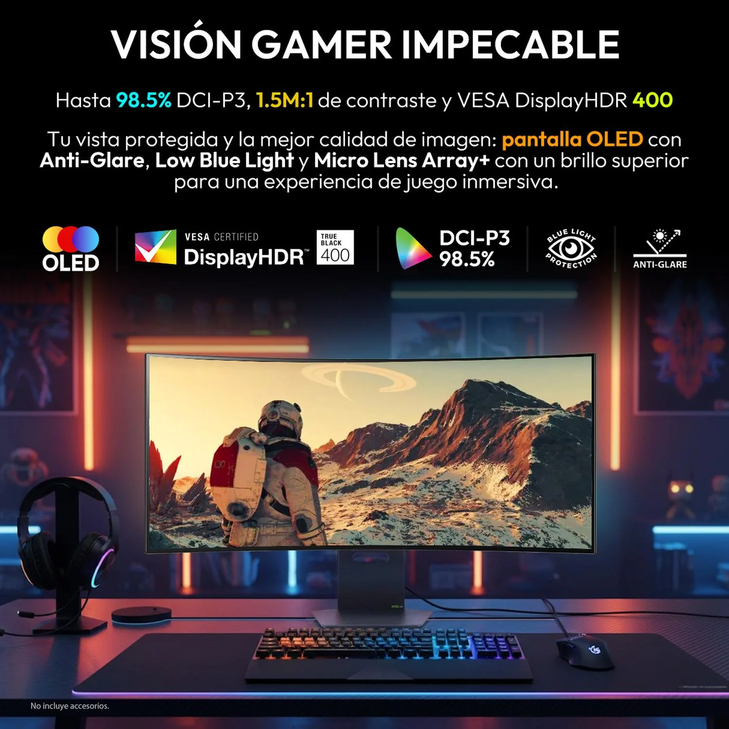 Monitor Gamer 39" LG UltraGear 39GS95QE 0.03ms 240Hz Ultra Wide QHD OLED HDMI 2.1 DisplayPort 1.4 Adaptive Sync - Image 5