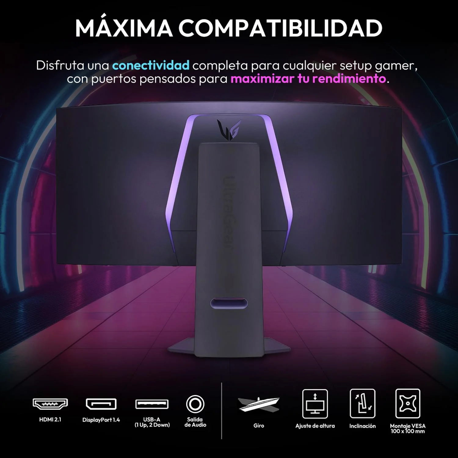 Monitor Gamer 39" LG UltraGear 39GS95QE 0.03ms 240Hz Ultra Wide QHD OLED HDMI 2.1 DisplayPort 1.4 Adaptive Sync - Image 6