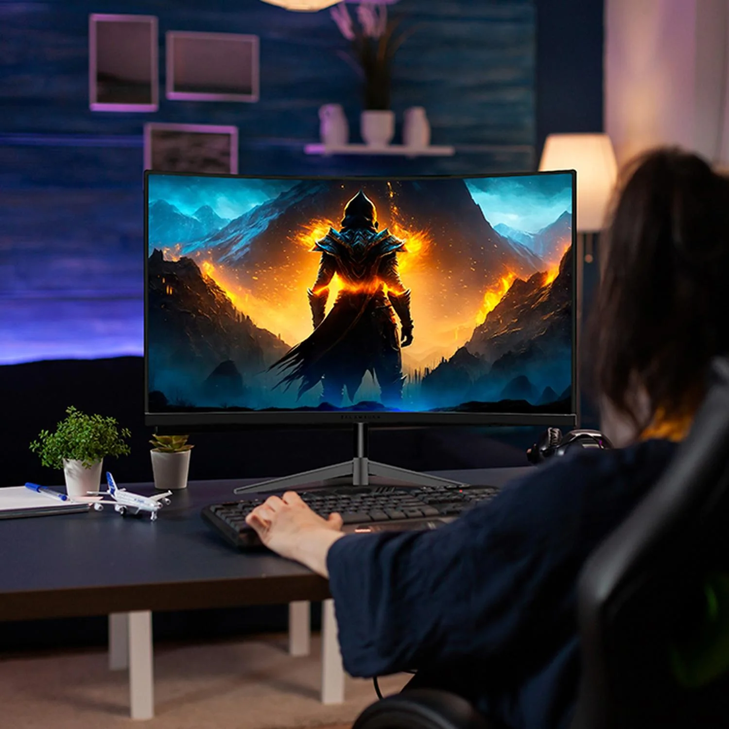 Monitor Gamer Curvo 23.8 BALAM RUSH ULTRA EARTH II MGX23C 1ms 165Hz FHD VA LED USB-C Negro BR-938327 - Image 5
