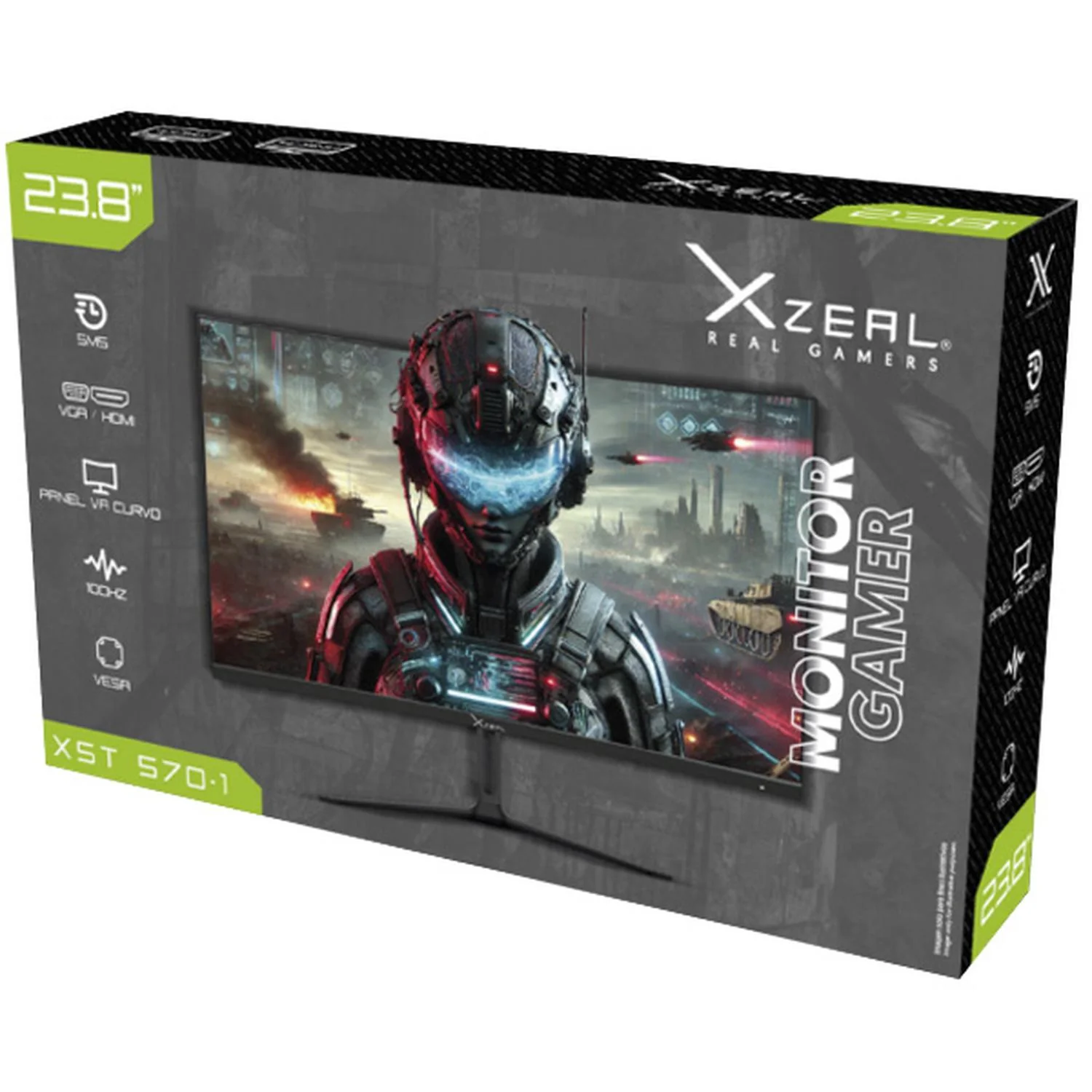 Monitor Gamer Curvo 23.8 XZEAL XST-570-1 5ms 100Hz Full HD VA LED HDMI Blanco XSPMG07W - Image 5