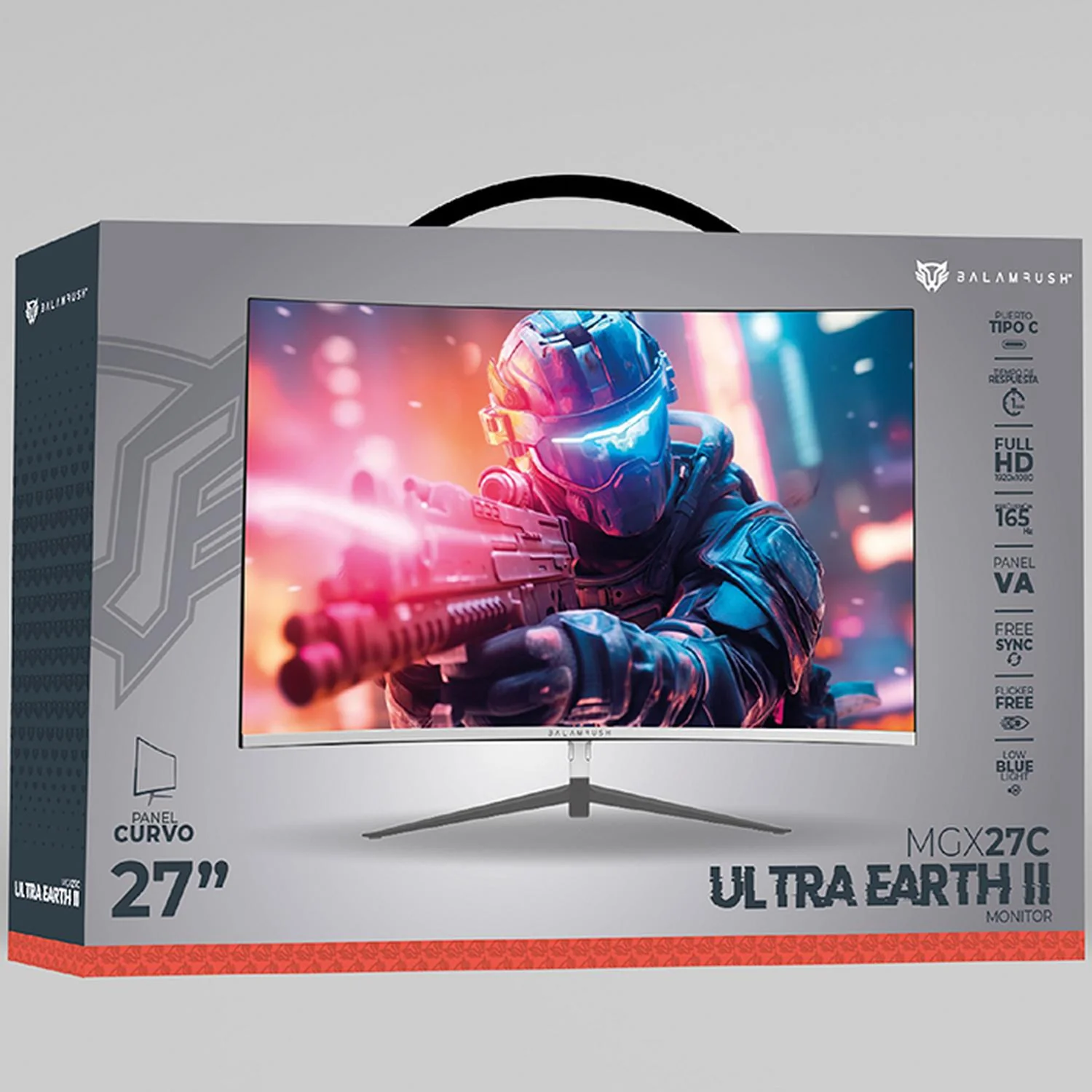 Monitor Gamer Curvo 27 BALAM RUSH ULTRA EARTH II MGX27C 1ms 165Hz FHD VA LED USB-C Blanco BR-938280 - Image 6