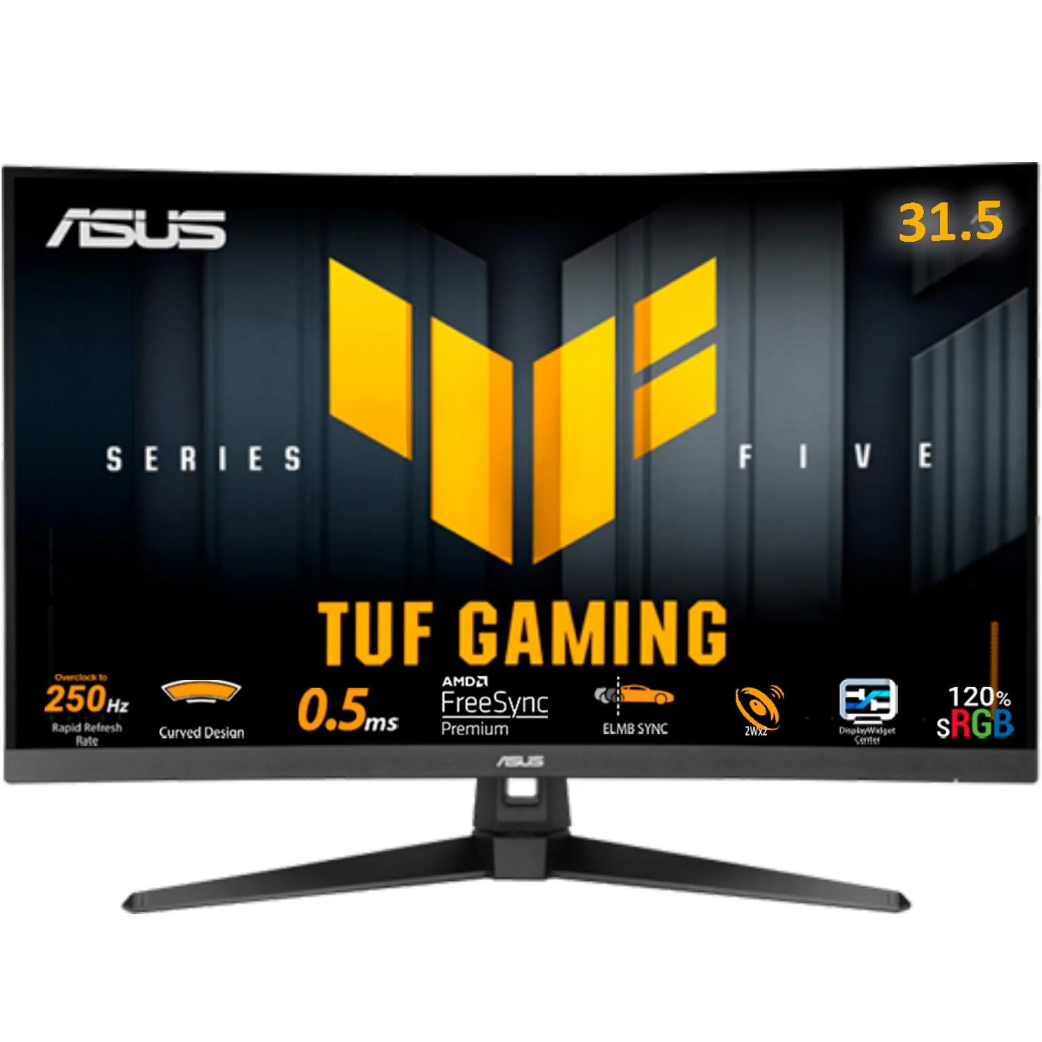 Monitor Gamer Curvo 31.5 ASUS TUF Gaming VG32VQM5B 0.5ms 250Hz Full HD Fast VA HDMI DP FreeSync Premium Altavoz