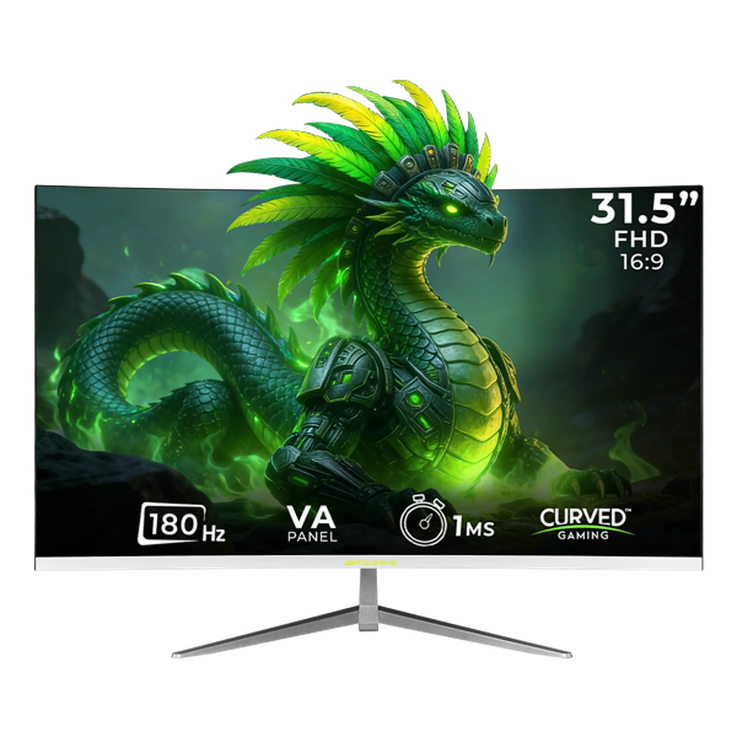 Monitor Gamer Curvo 31.5" DXT GAMING Sight 1ms 180Hz FHD VA DP HDMI USB Adaptive-Sync Blanco MDXT315CWT