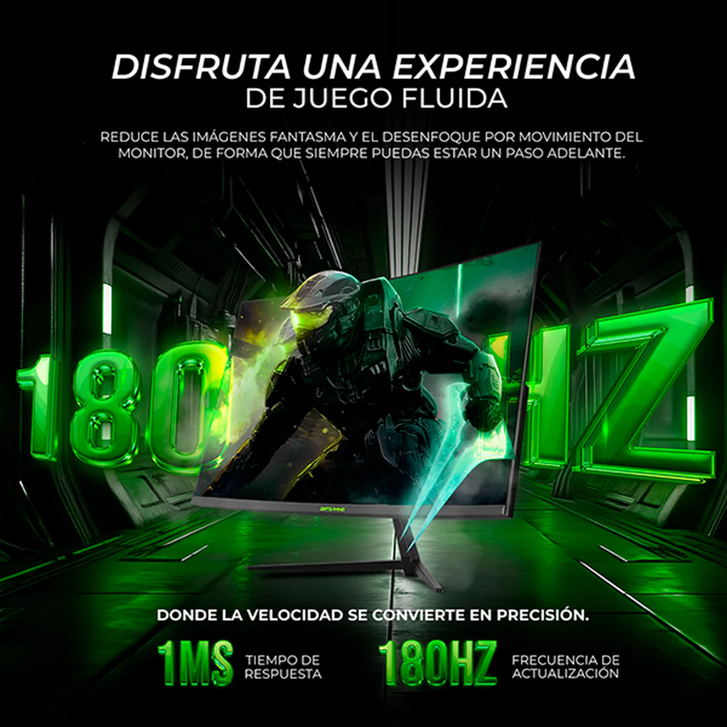 Monitor Gamer Curvo 31.5" DXT GAMING Sight 1ms 180Hz FHD VA DP HDMI USB Adaptive-Sync Negro MDXT315CBK - Image 3
