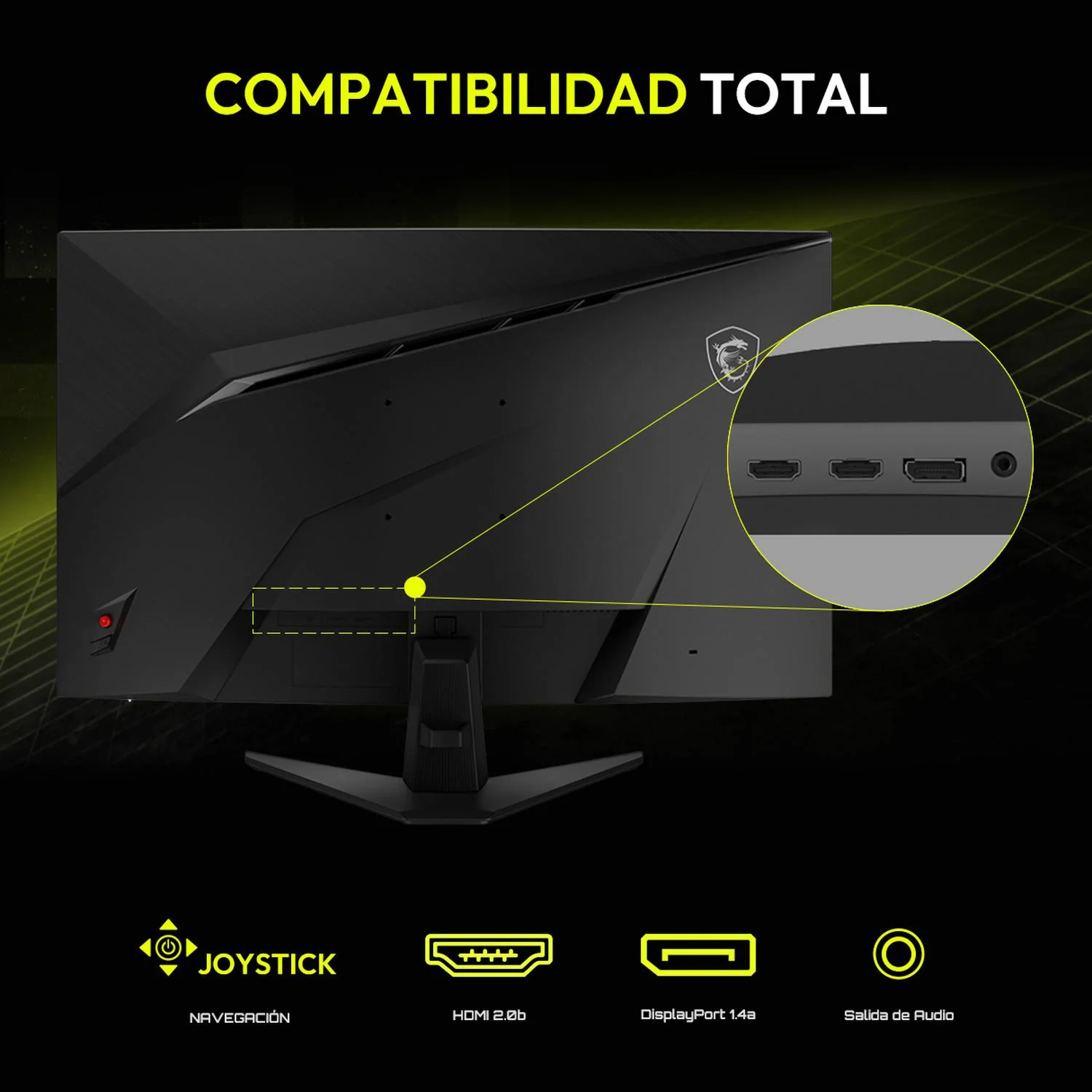 Monitor Gamer Curvo 32" MSI MAG 32CQF E18 0.05ms 180Hz Rapid VA Wide QHD HDMI DisplayPort AMD FreeSync - Image 5